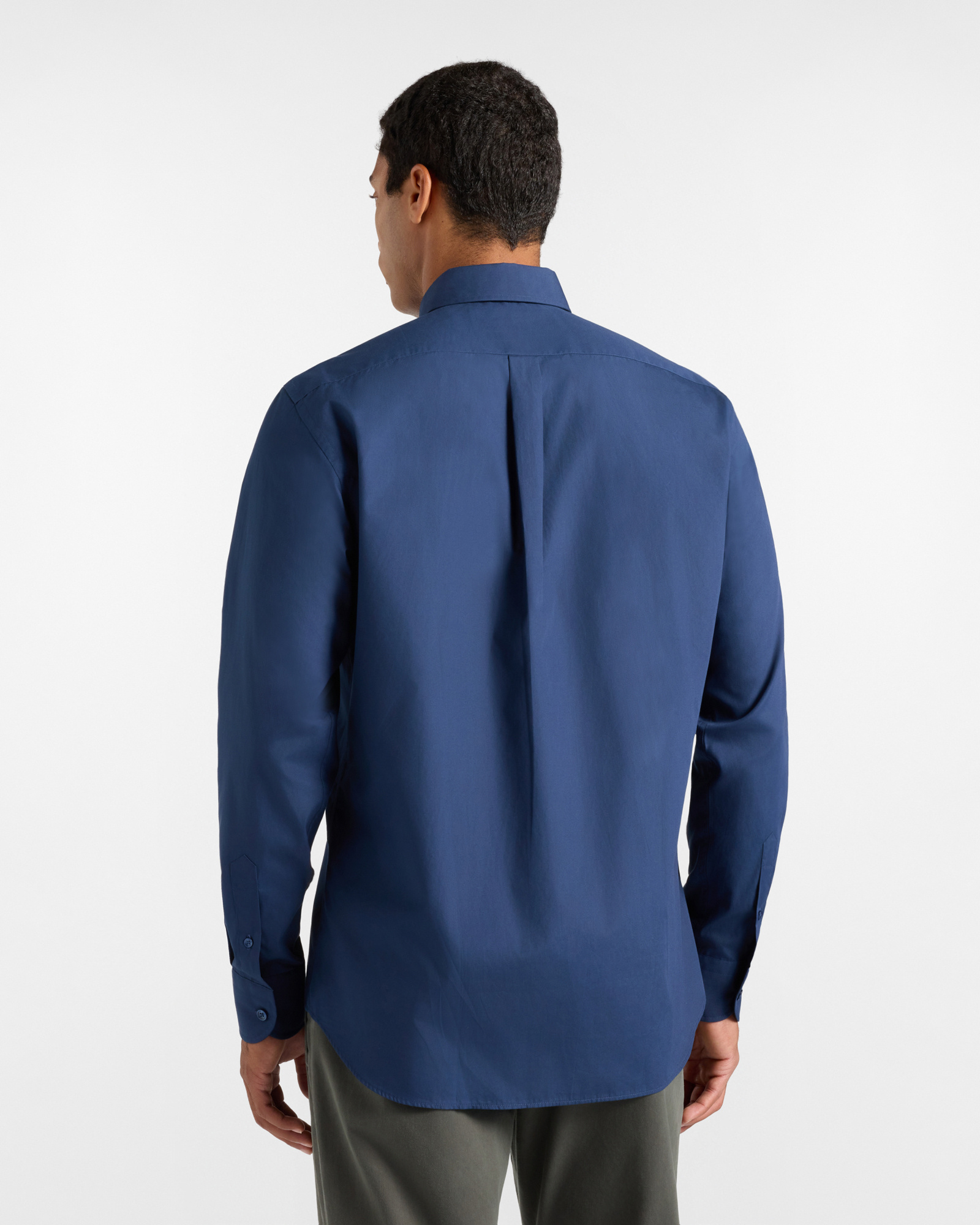 Men's regular-fit dark  poplin shirt, DARK BLUE, large image number 2