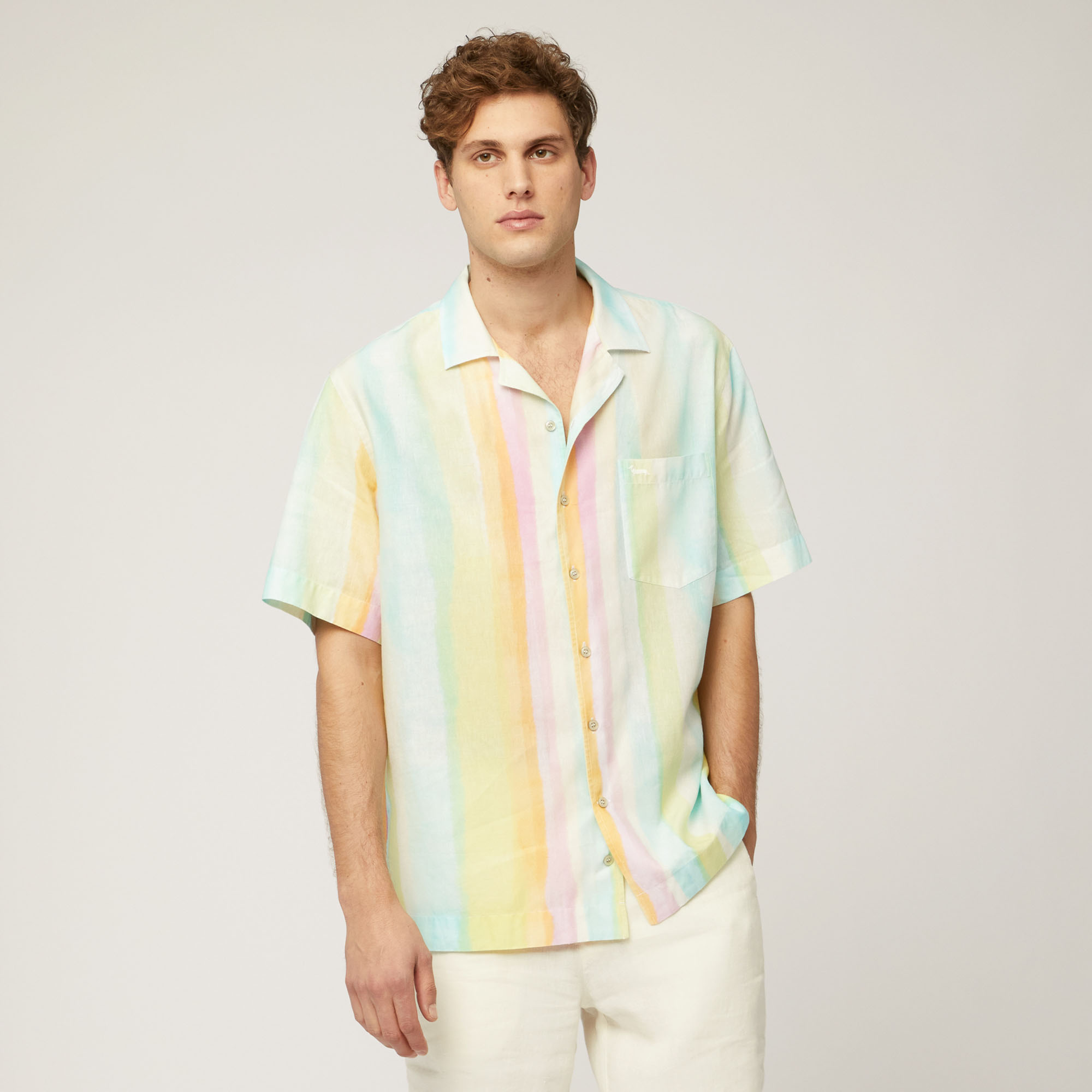 Linen and Cotton Bowling Shirt