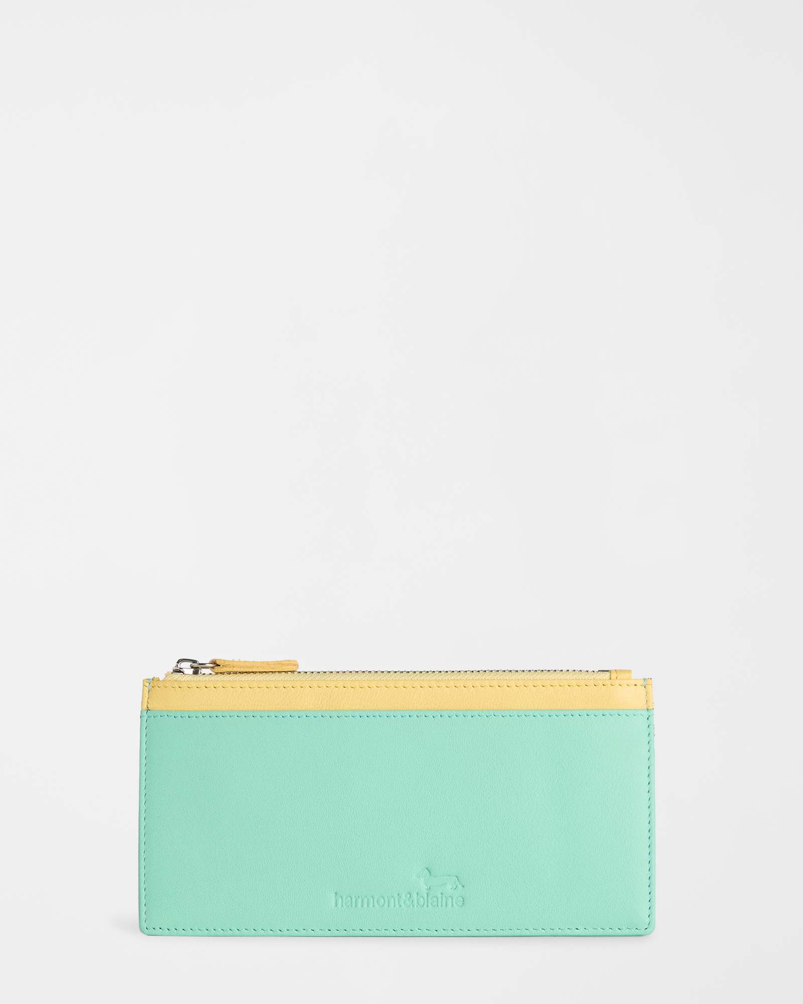 Porta Carte di Credito con zip, Verde, large