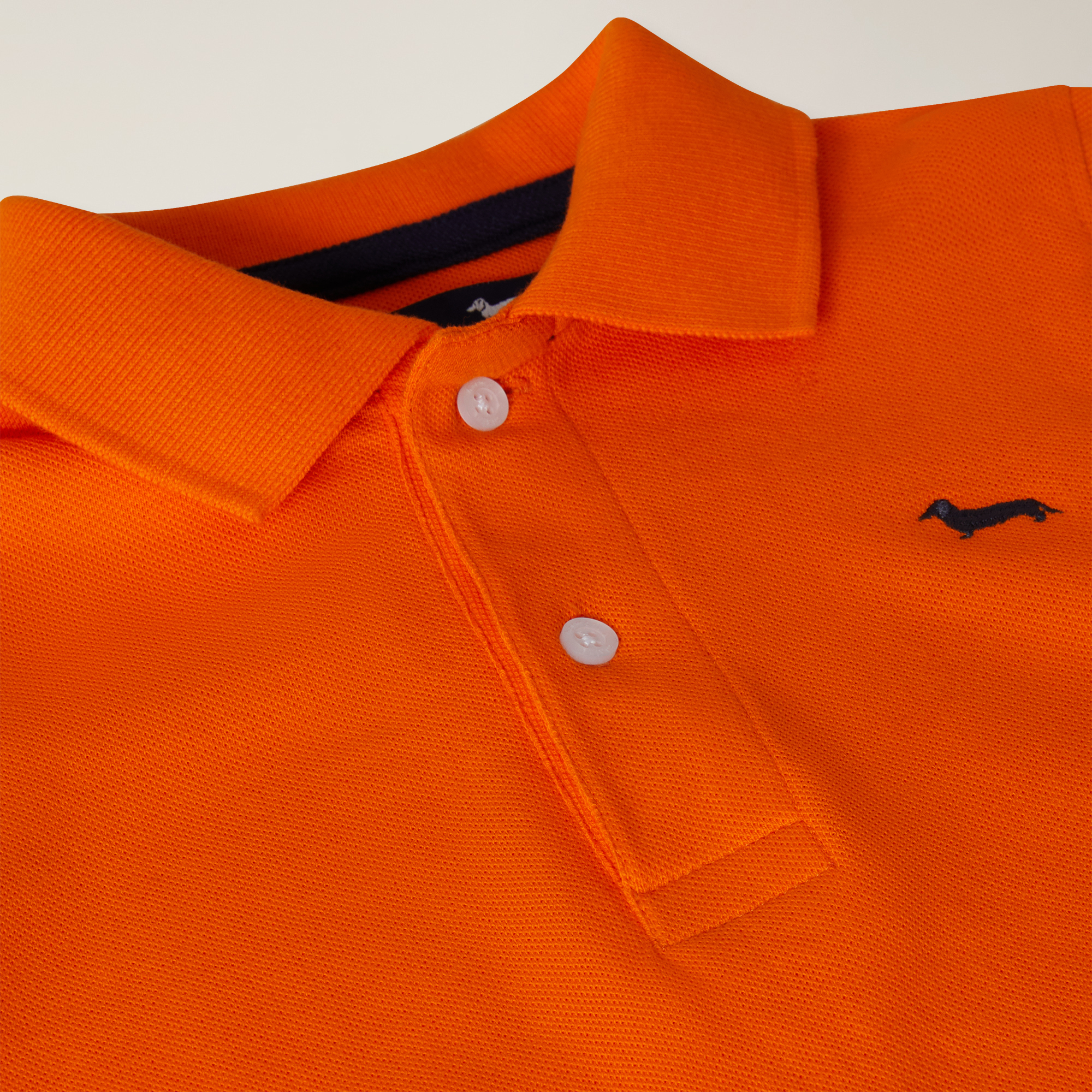 Piquet polo shirt with logo embroidery, Orange, large image number 2