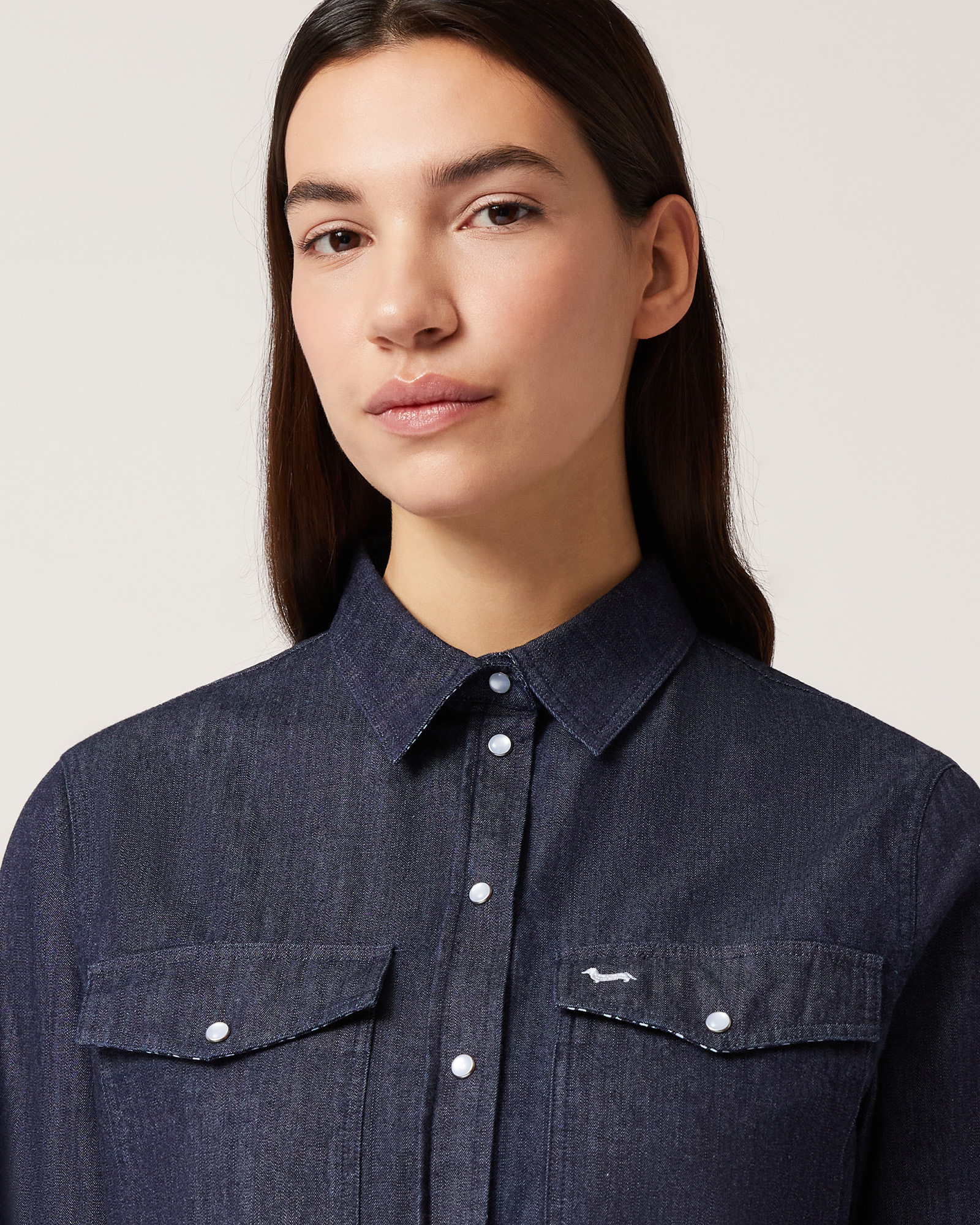 Loose Denim Shirt, Light Blue, large image number 2