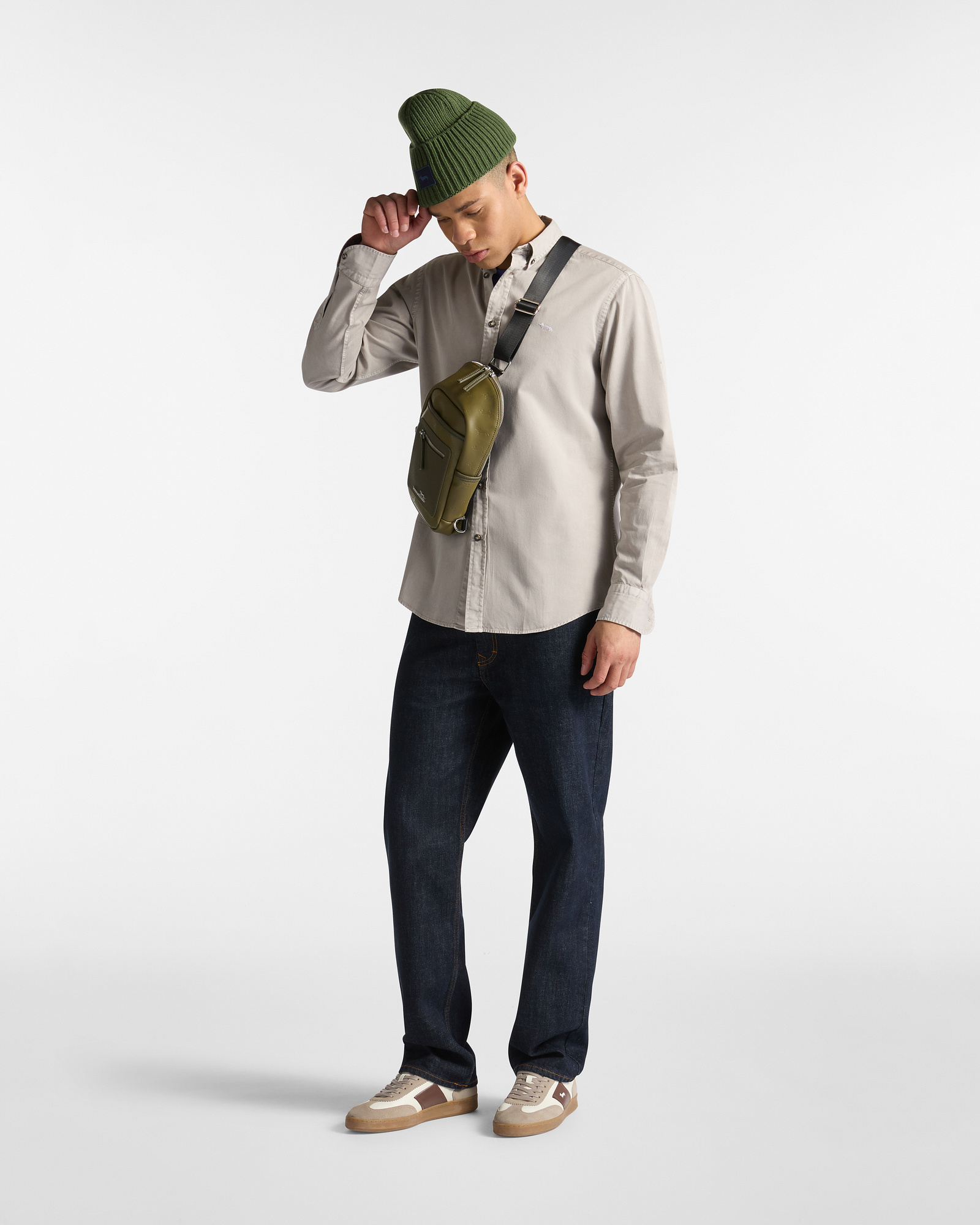 Chemise En Gabardine Capsule Earth Dye, Marron-Rouge, large image number 3