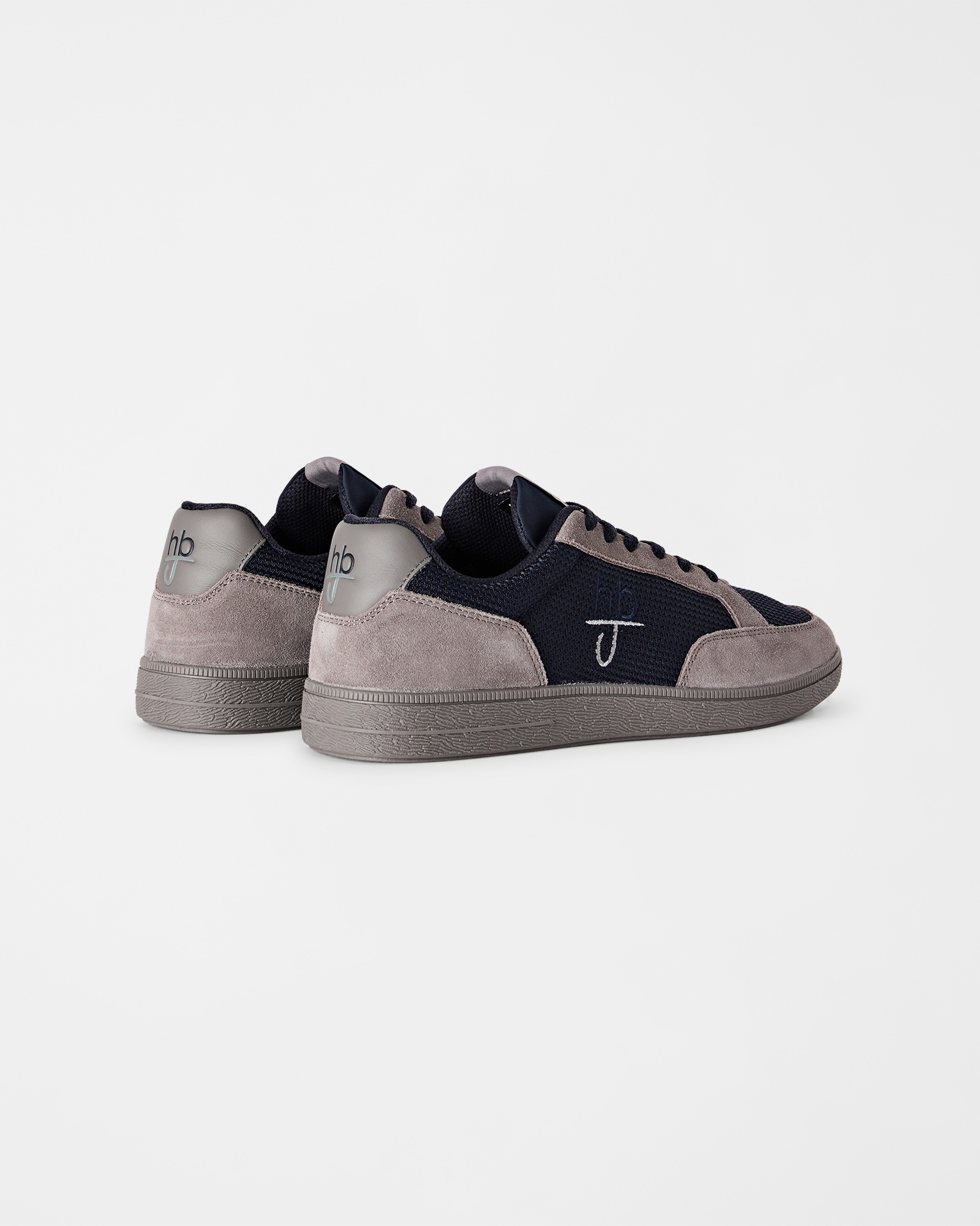 Sneaker HBJ Uomo in suede e tessuto, GRIGIO, large