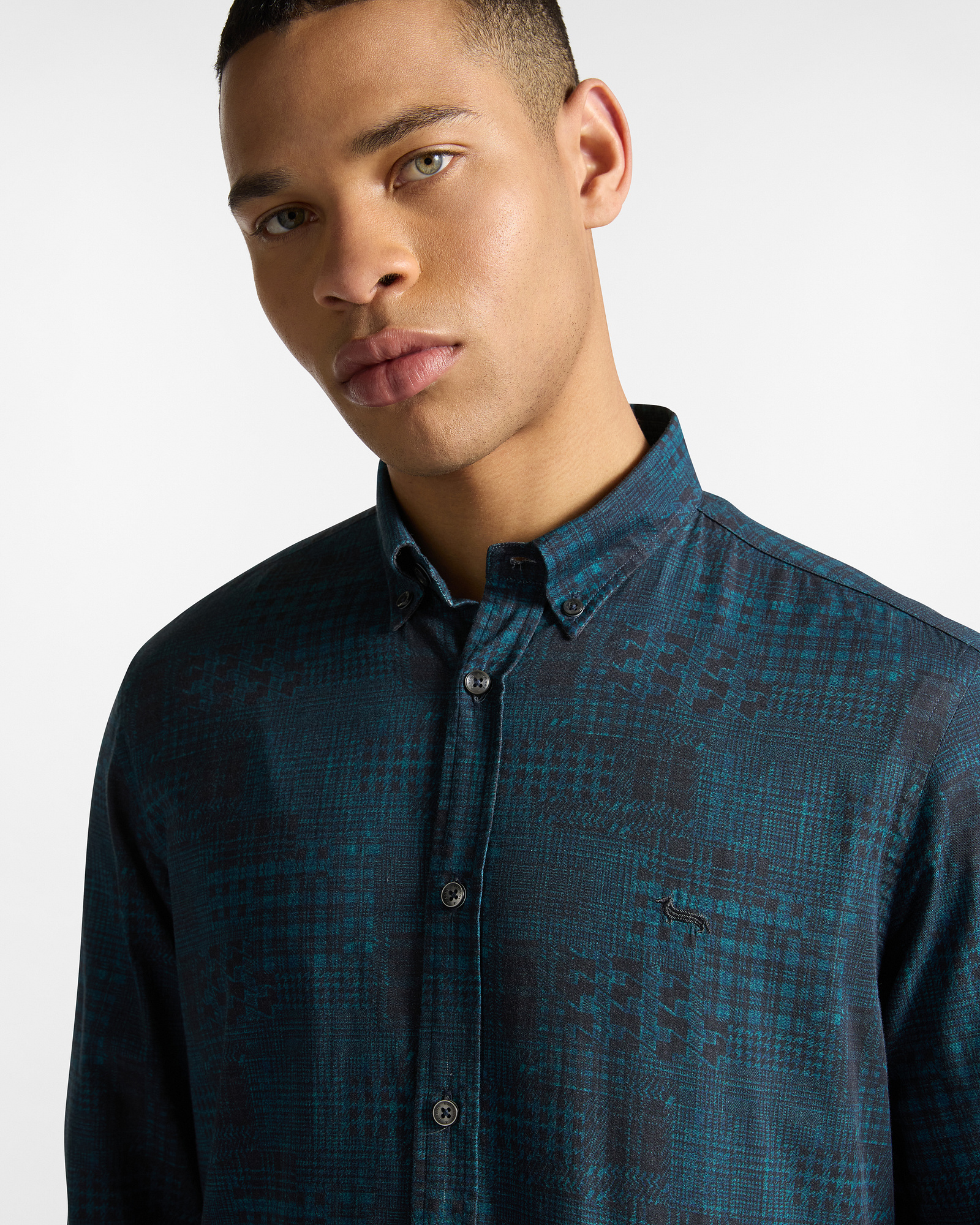 Printed Cotton Shirt, Light Blue, large image number 2