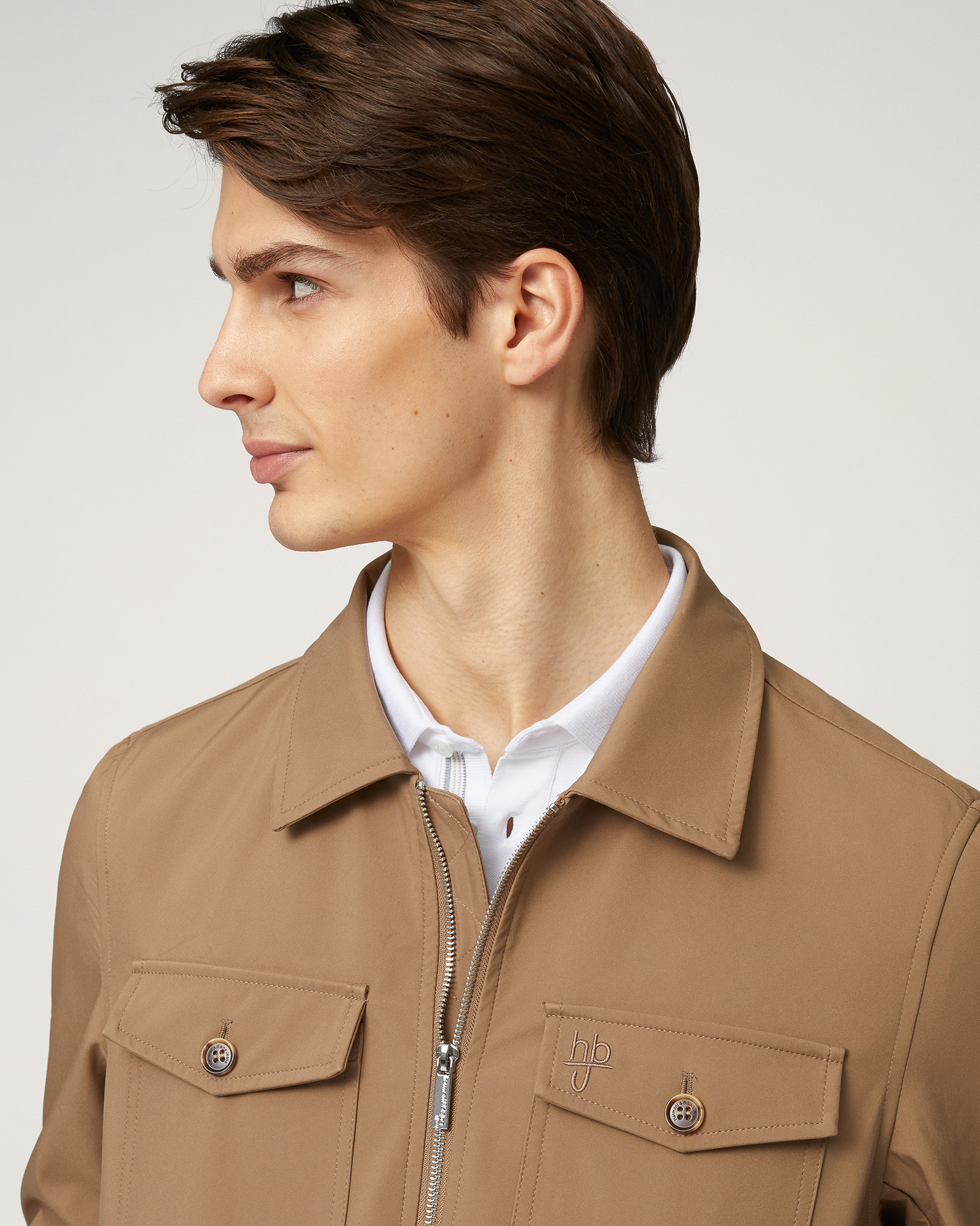 Soft Shell Jacket With Pockets, Light Brown, large image number 2