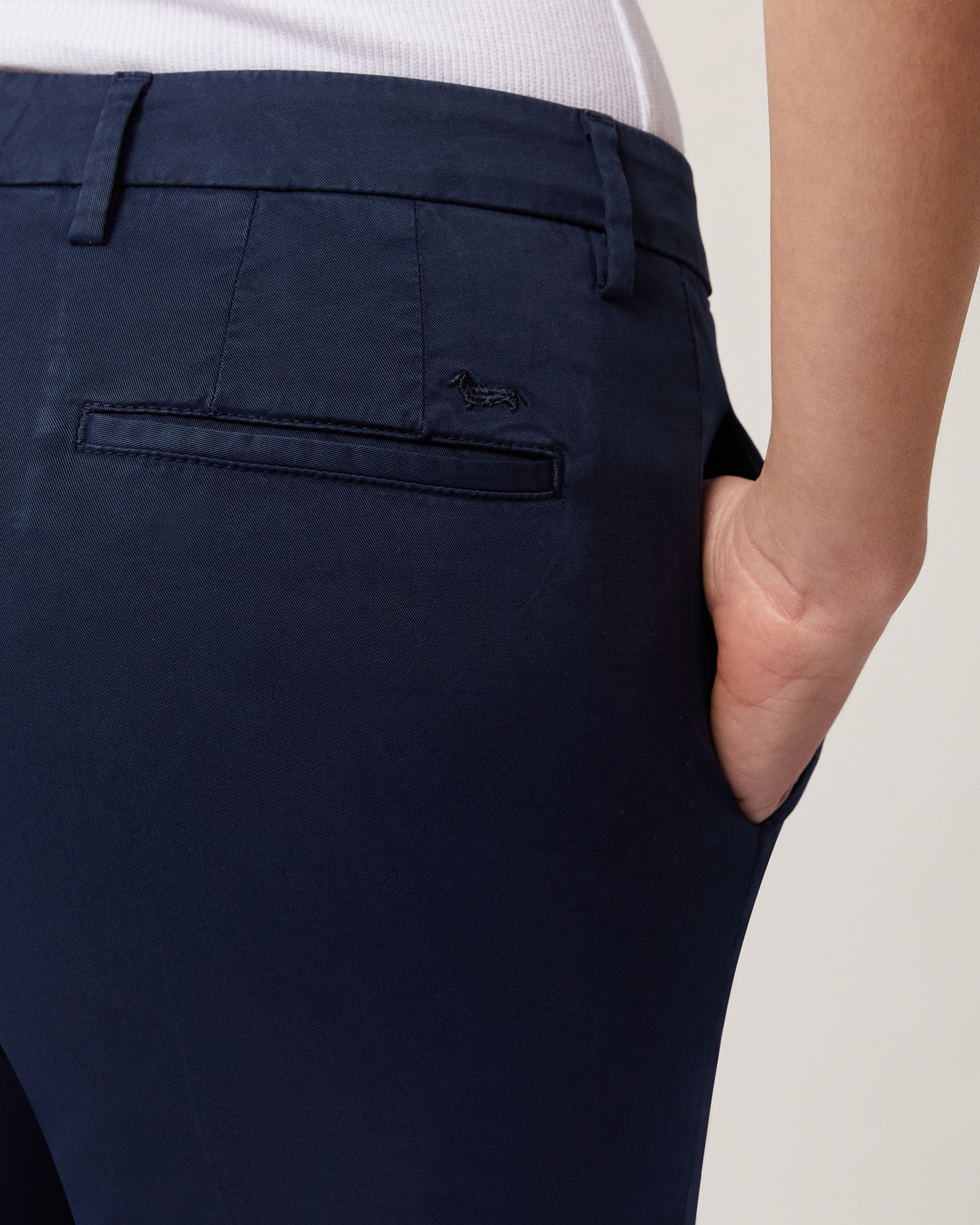 Stretch Cotton Chino Pants, Navy Blue, large image number 2