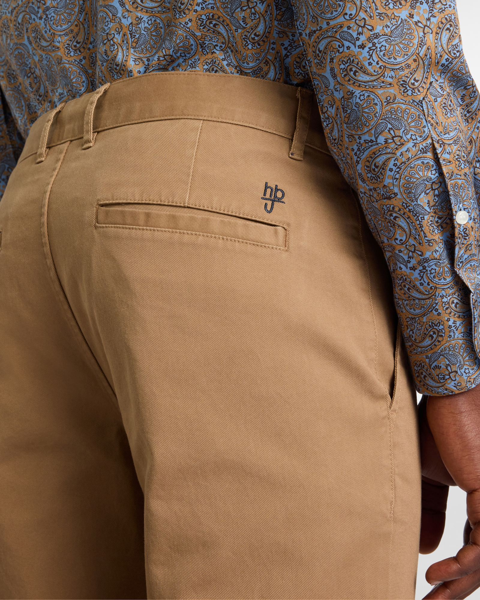 Pantaloni Chino Narrow Fit in Cotone Stretch, Marrone, large image number 2