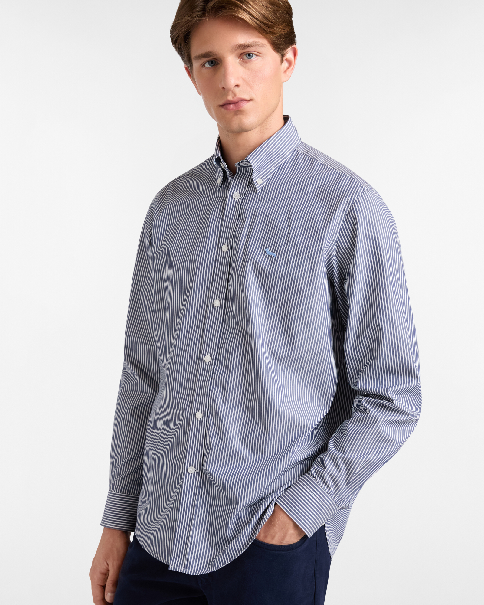 Camicia A Righe Con Bassotto