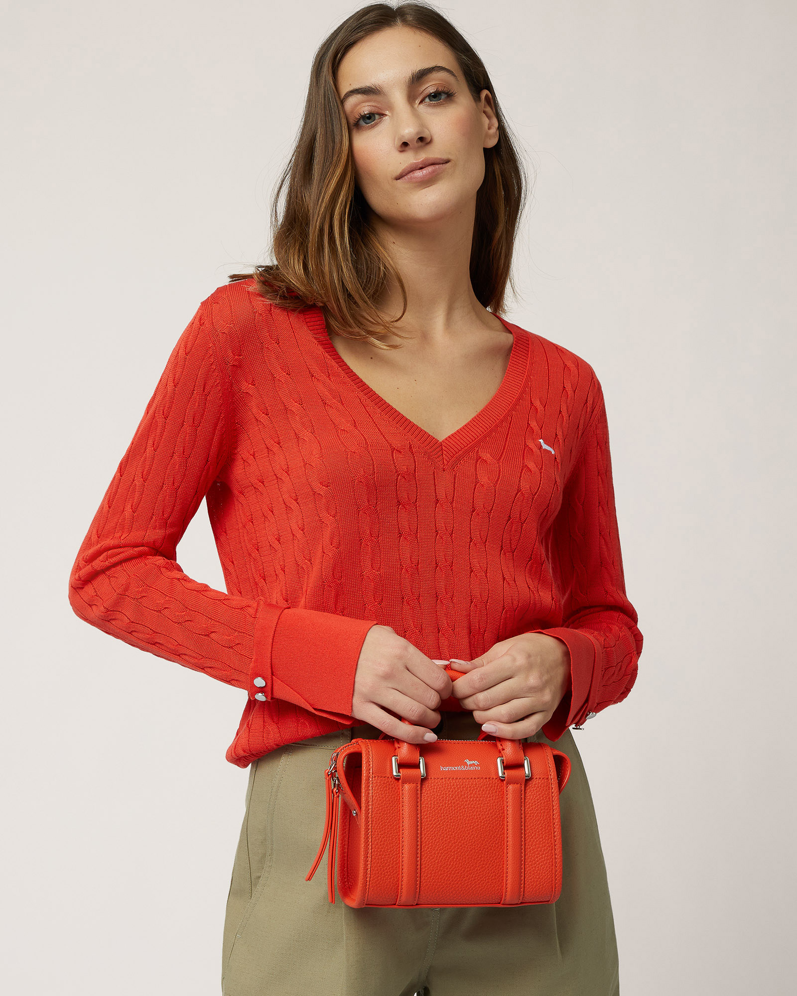 Mini-sac En Cuir Passeggiata, Orange, large image number 3
