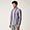 Cotton Shirt With Mixed Stripes, Blue, swatch
