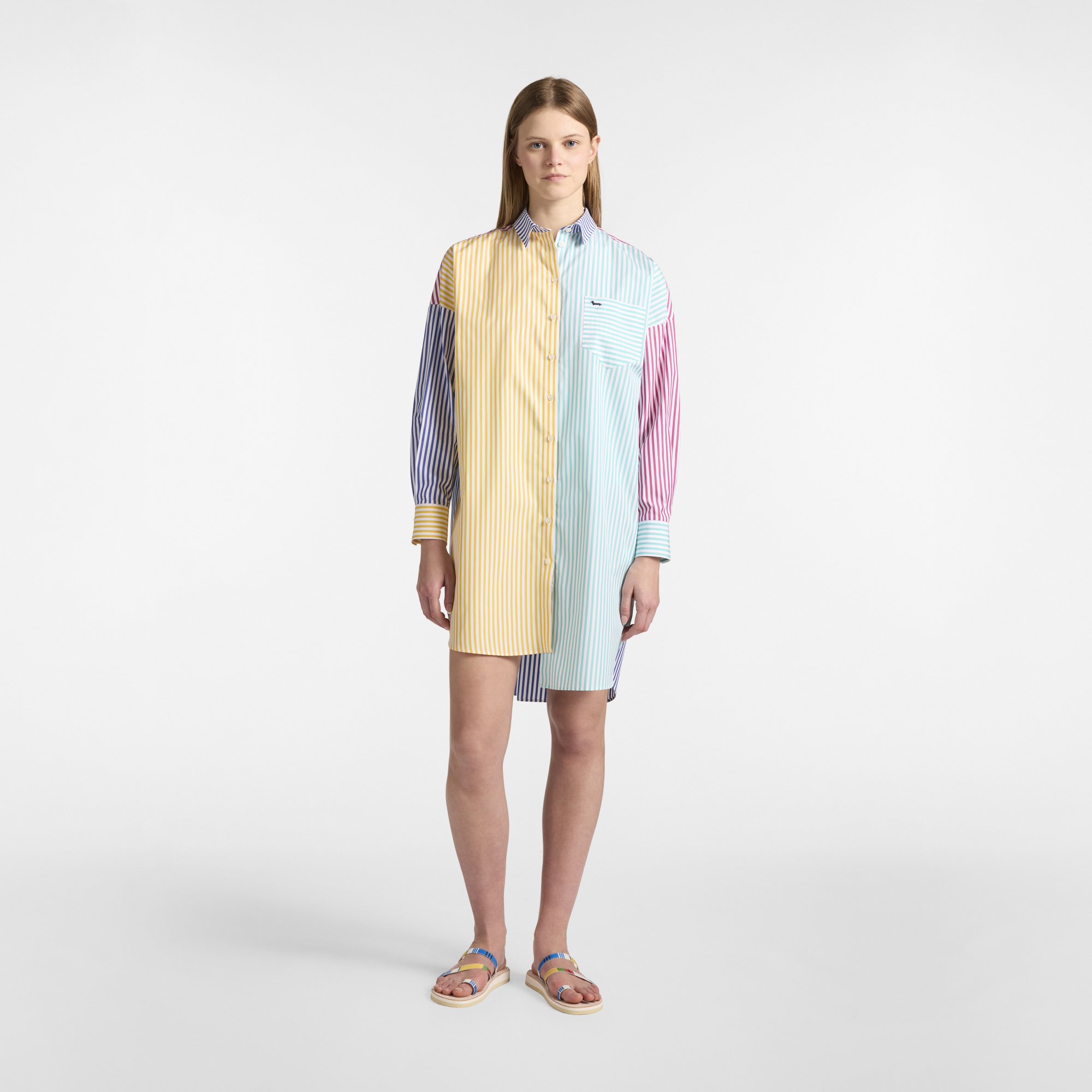 Chemisier Asimmetrico A Righe
