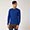 Jersey De Cuello Redondo De Lana Y Viscosa, Azul, swatch