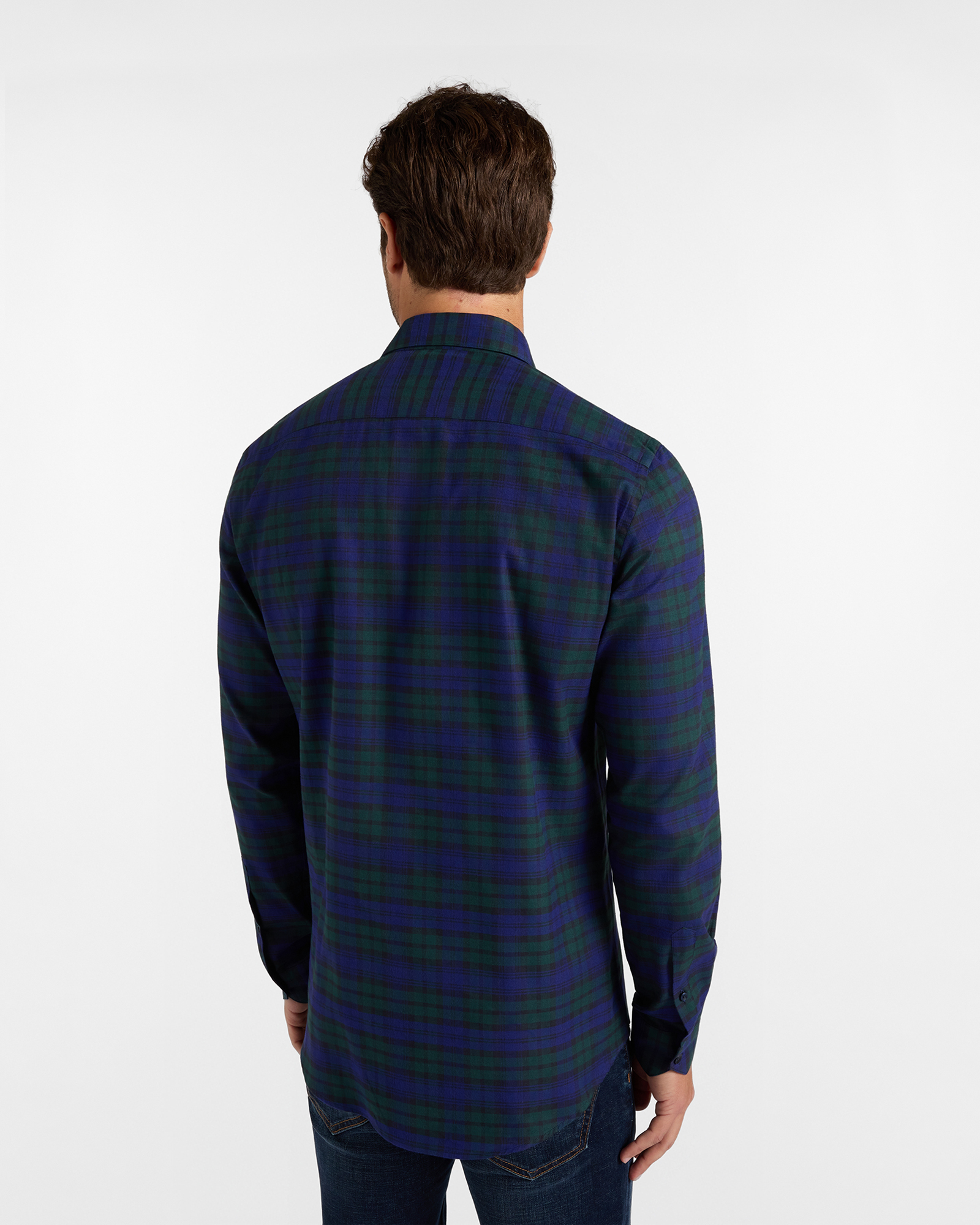 CHECKED FLANNEL SHIRT, BOTTLE GREEN, large image number 2