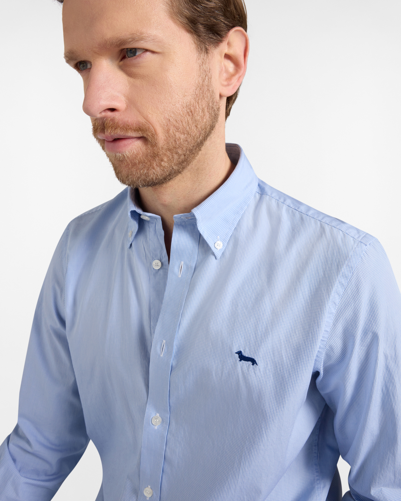 Camicia Uomo Regular Fit in Cotone Con Contrasti Interni, Blu, large image number 2