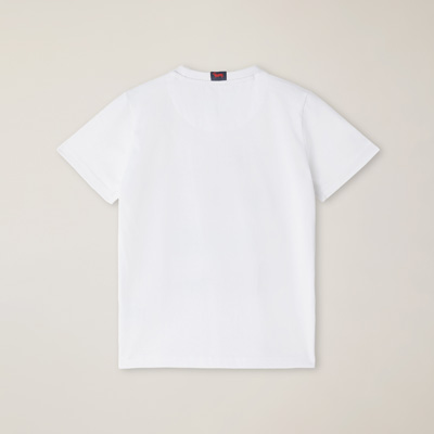 Organic cotton T-shirt with logo print, White, large image number 1