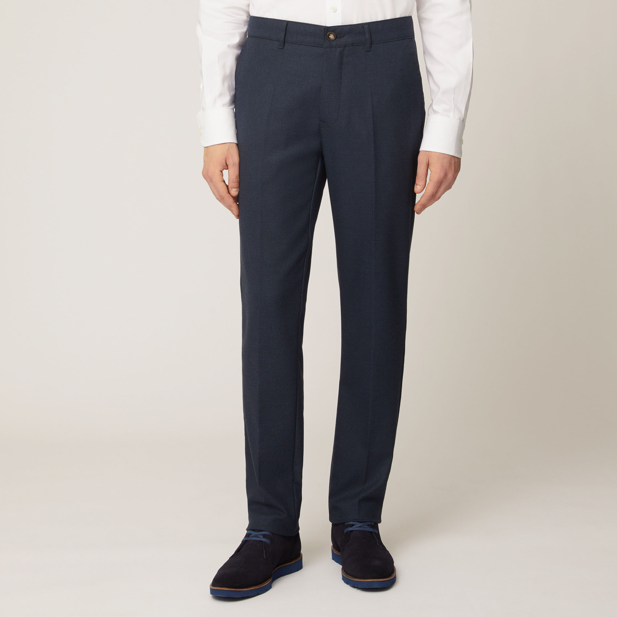 Pantalone Chino In Cotone Stampato, Light Blue, large