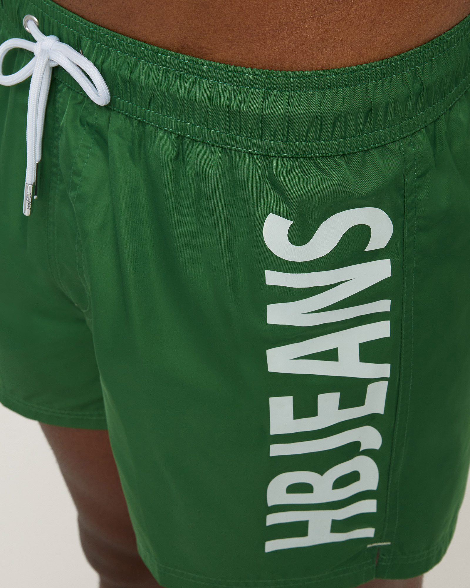 Swim Shorts with Lettering, Grass Green, large image number 2