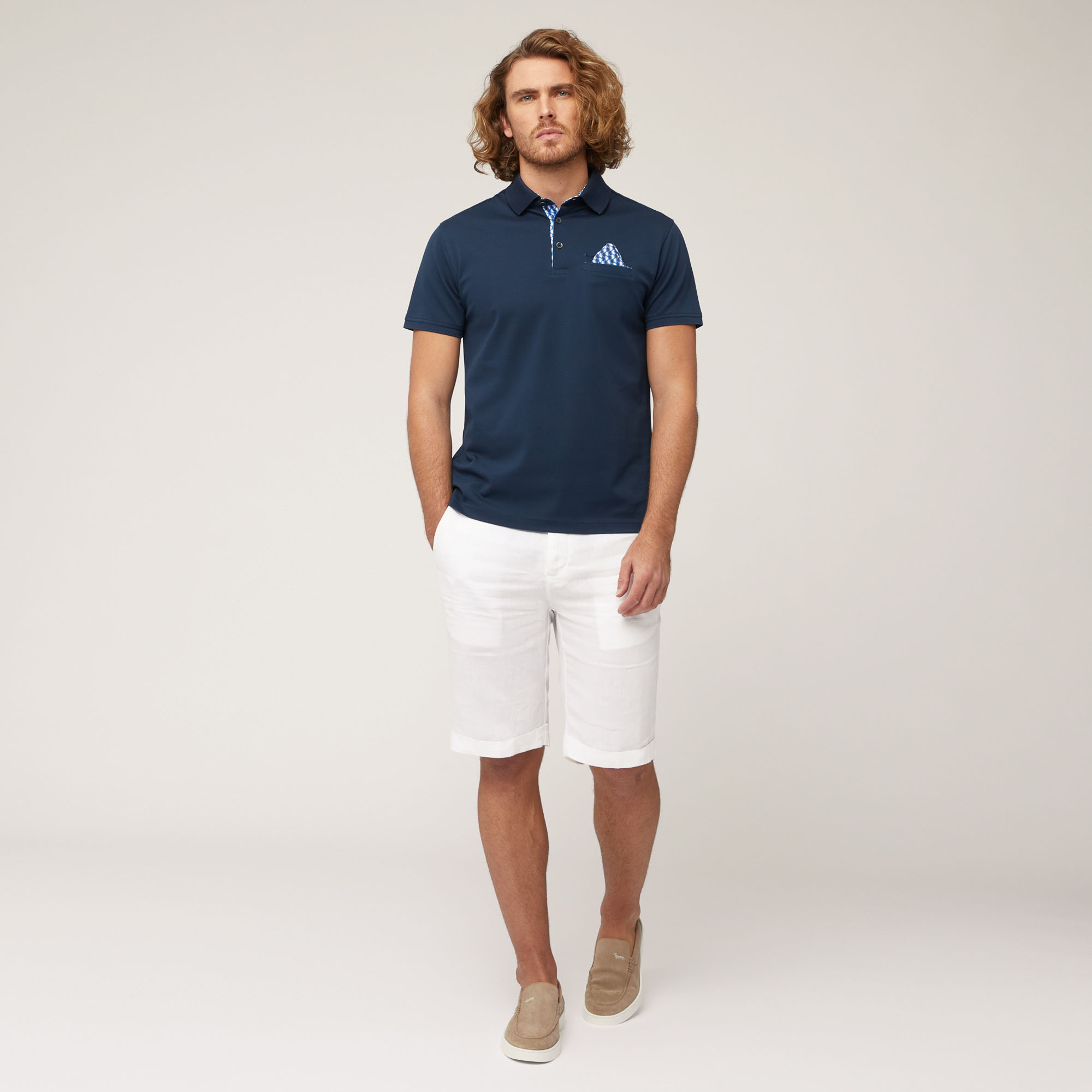 Polo with Printed Details, Blue, large image number 3