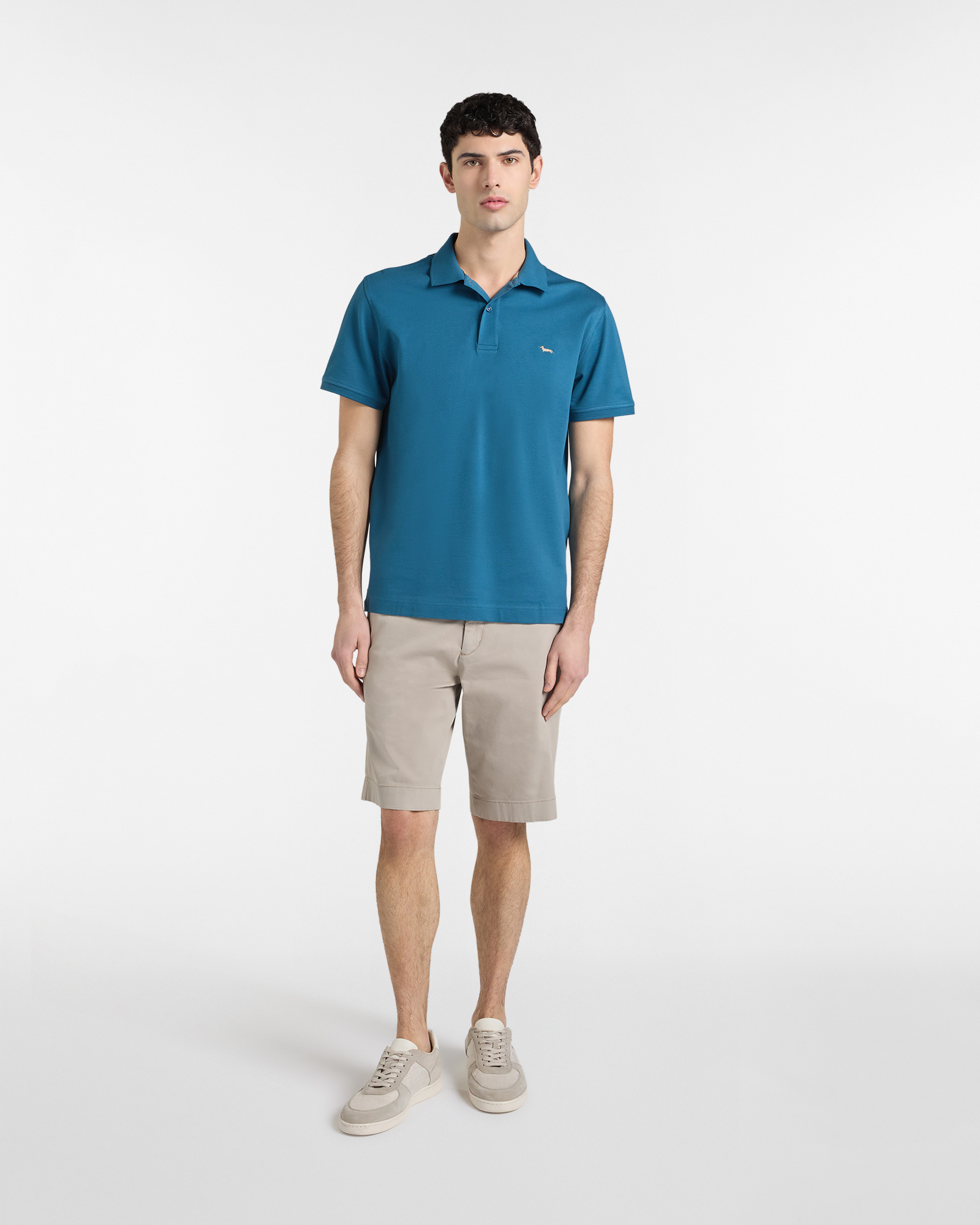 Polo Uomo Basic in Piqu&eacute;, Blu, large image number 3
