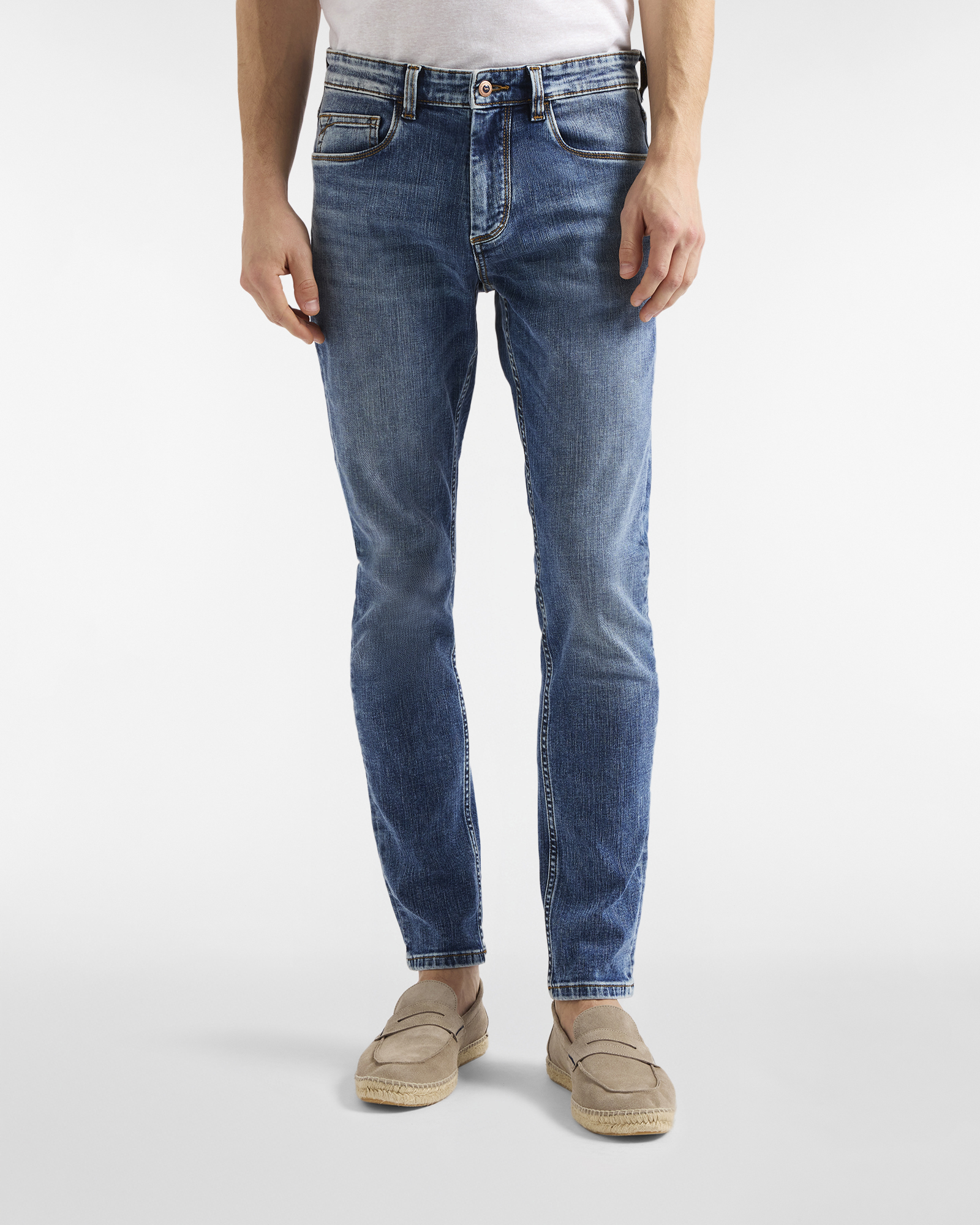 Men's slim-fit five-pocket jeans