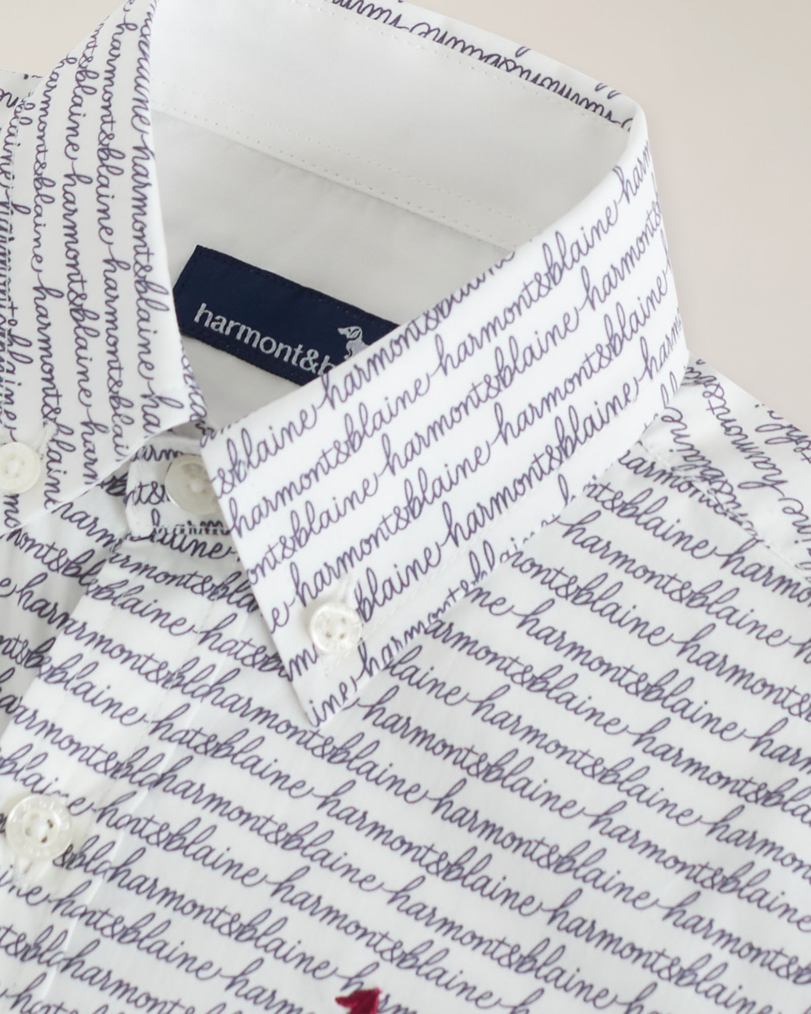 Cotton shirt with all‑over print, White, large image number 2