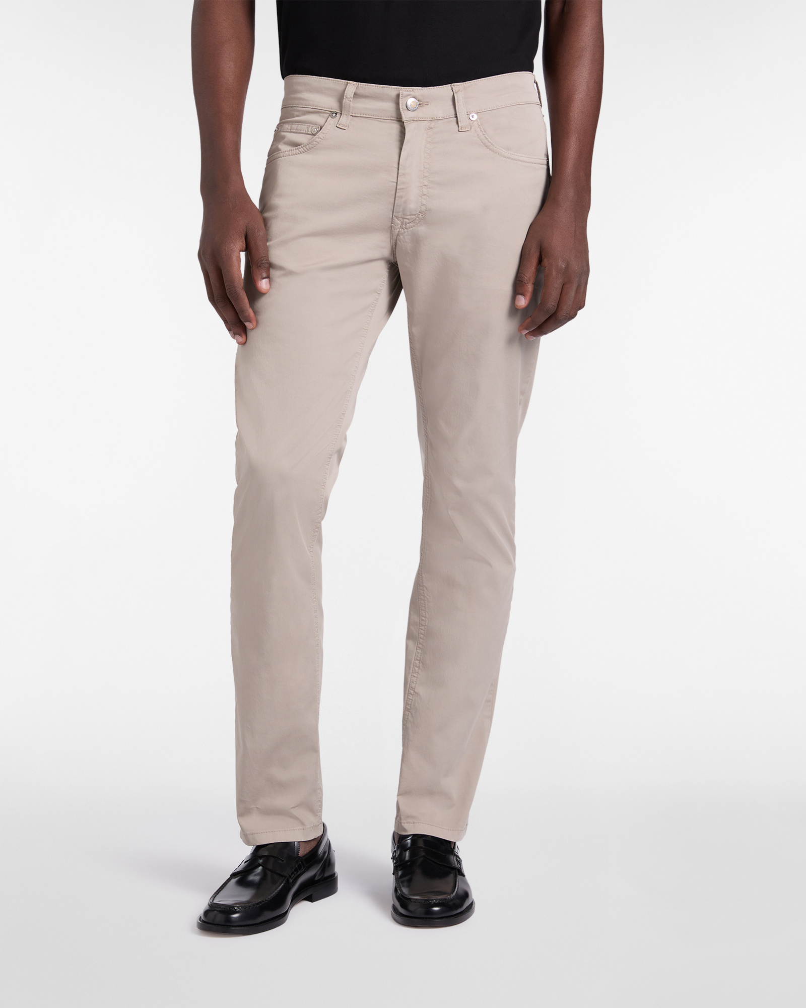 Narrow-fit five-pocket trousers