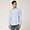 Two-Fabric Shirt With Contrasting Inner Detail, Azzurro, swatch