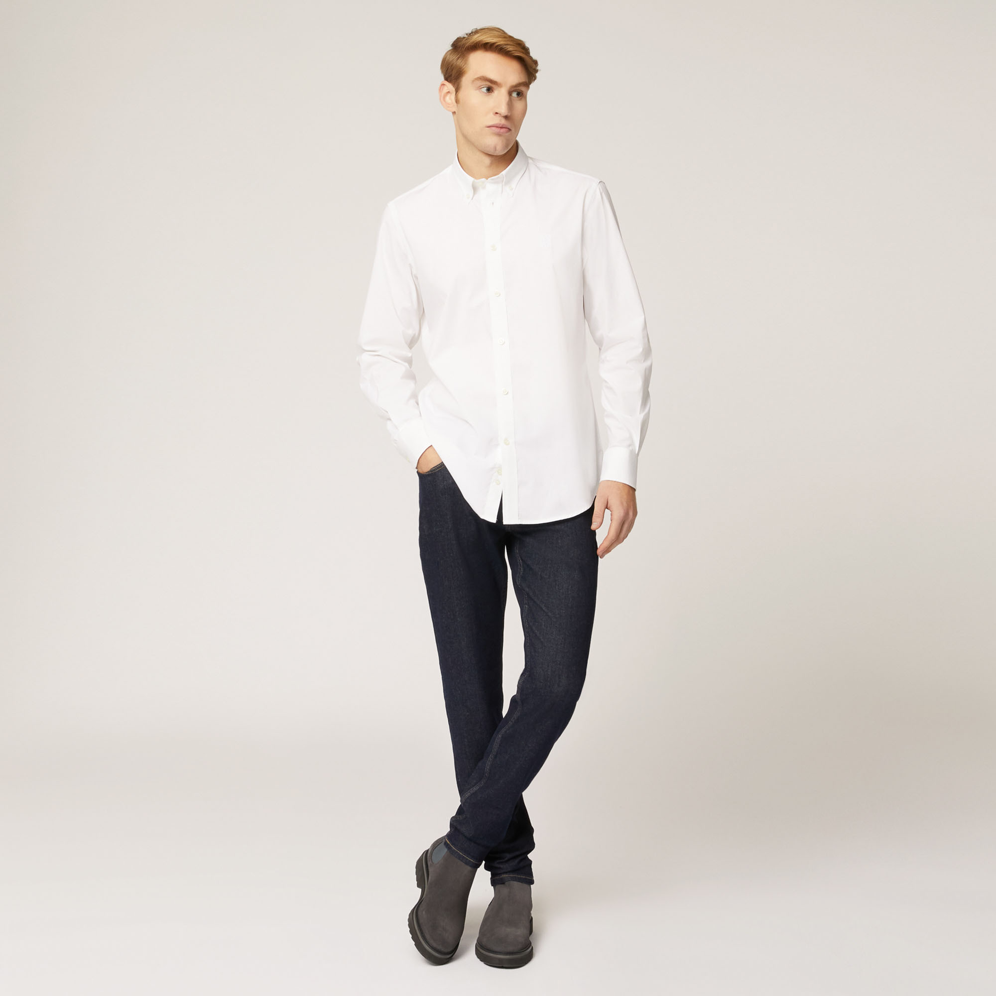 Camicia Regular Harmont & Blaine Jeans, Bianco, large