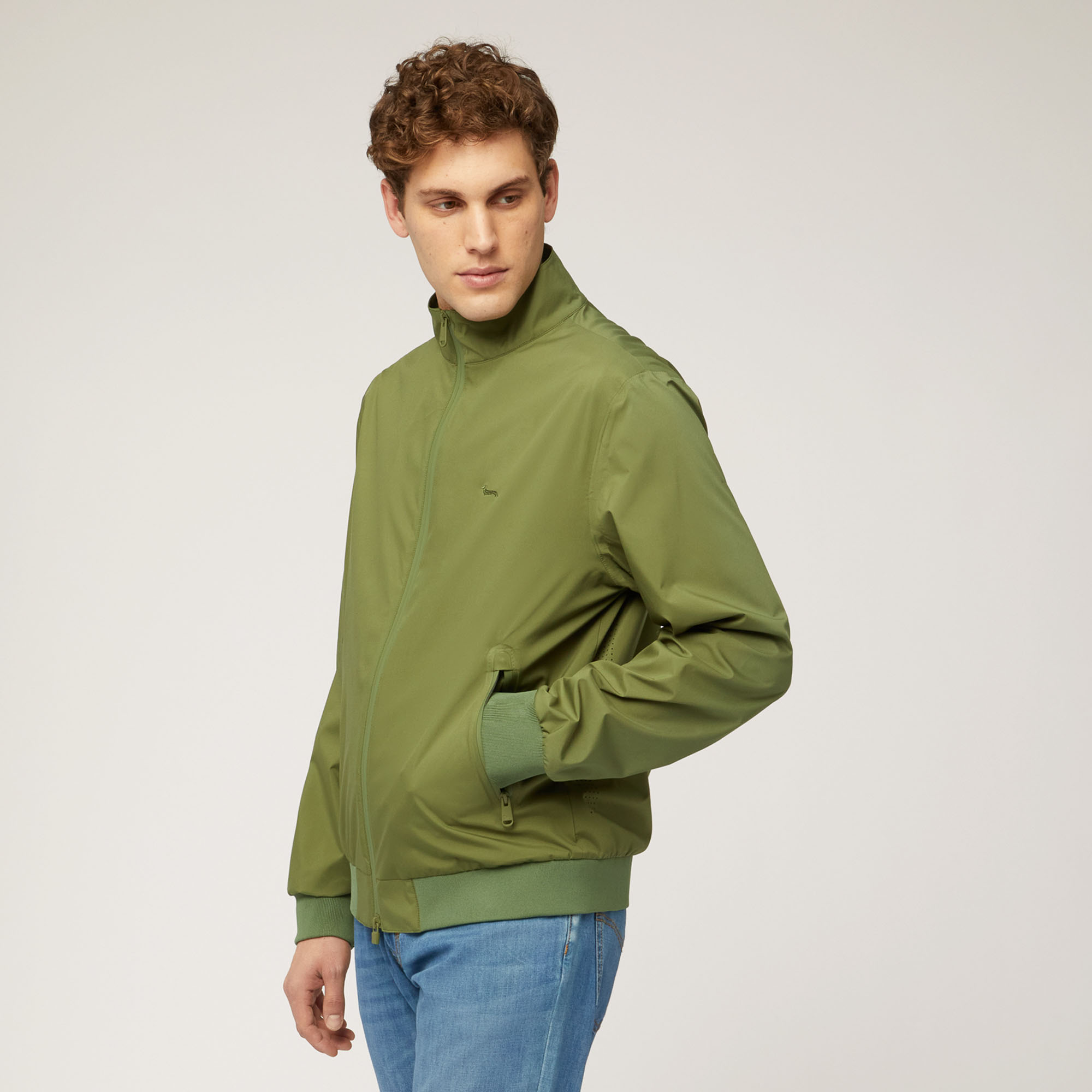 Giubbotto In Softshell, Verde, large