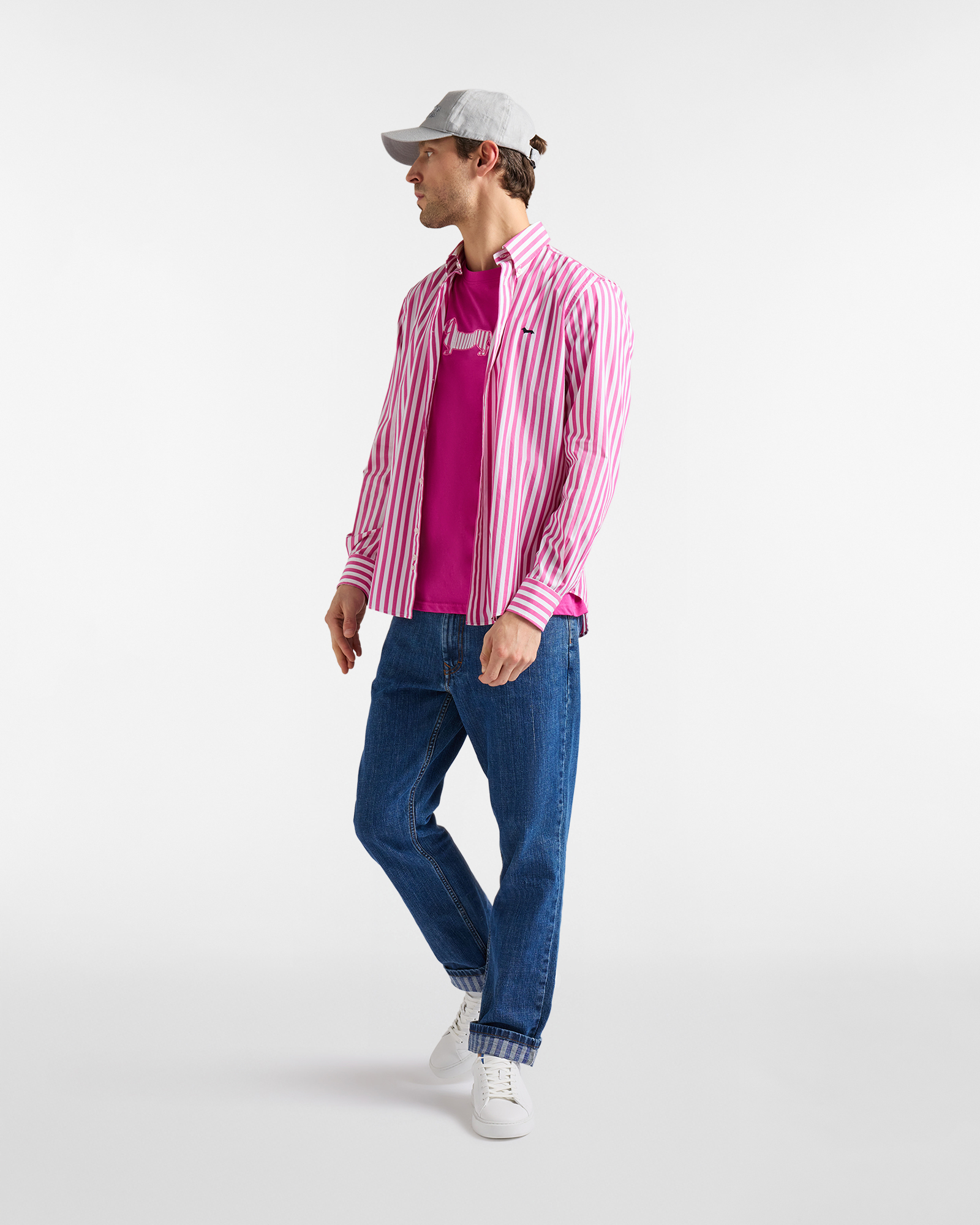 Men's "Sorbet" striped shirt, Pink, large image number 3