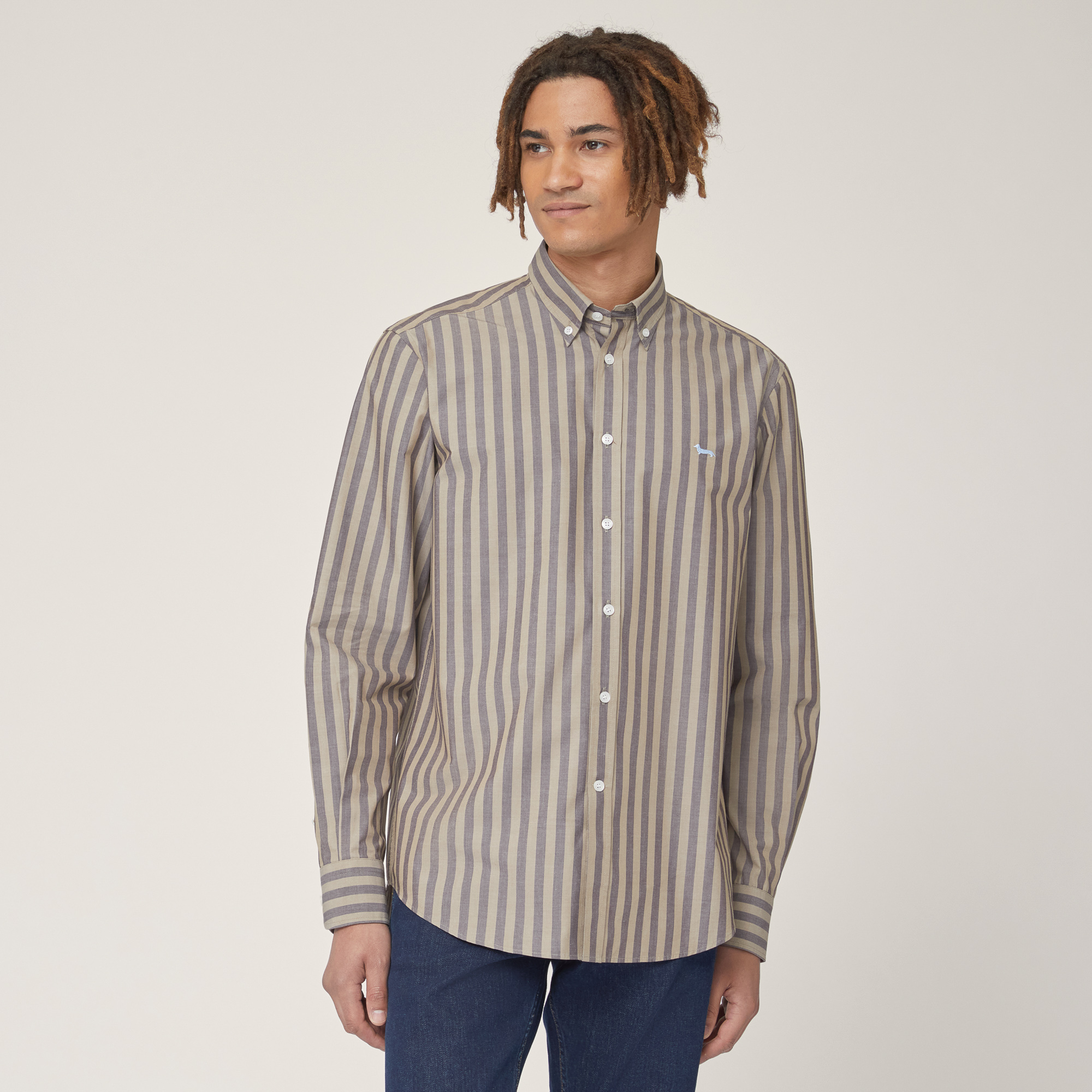 Camicia Regular Righe Bicolor