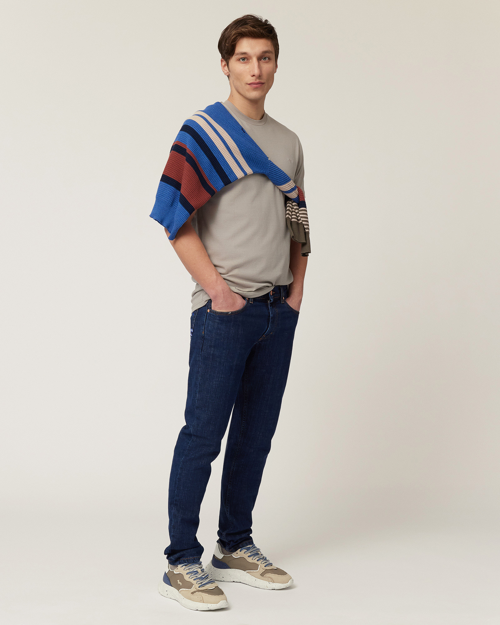 Crepe jersey T-shirt, Beige, large image number 3