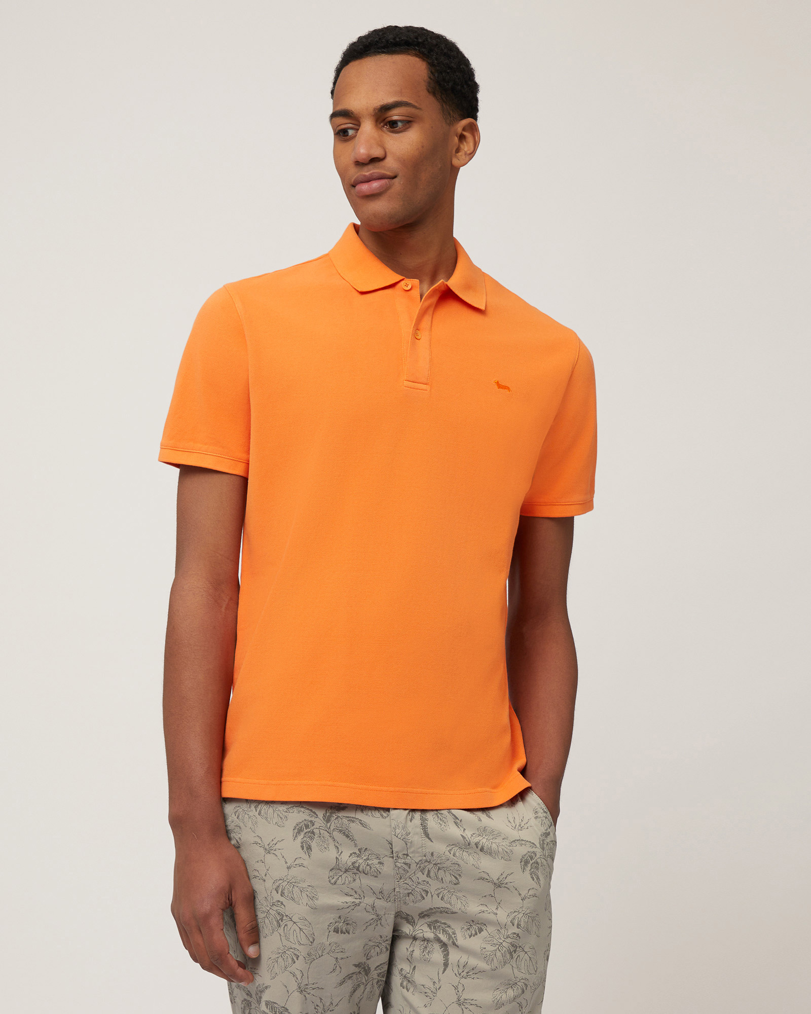 Cotton Regular Polo, Orange, large