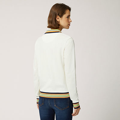 Long-Sleeved Polo Shirt With Contrast Details