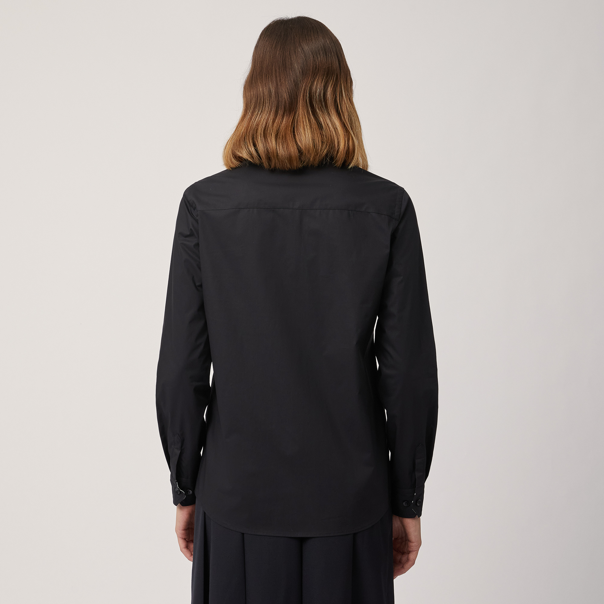 Contrasting Detail Shirt, Black, large image number 1