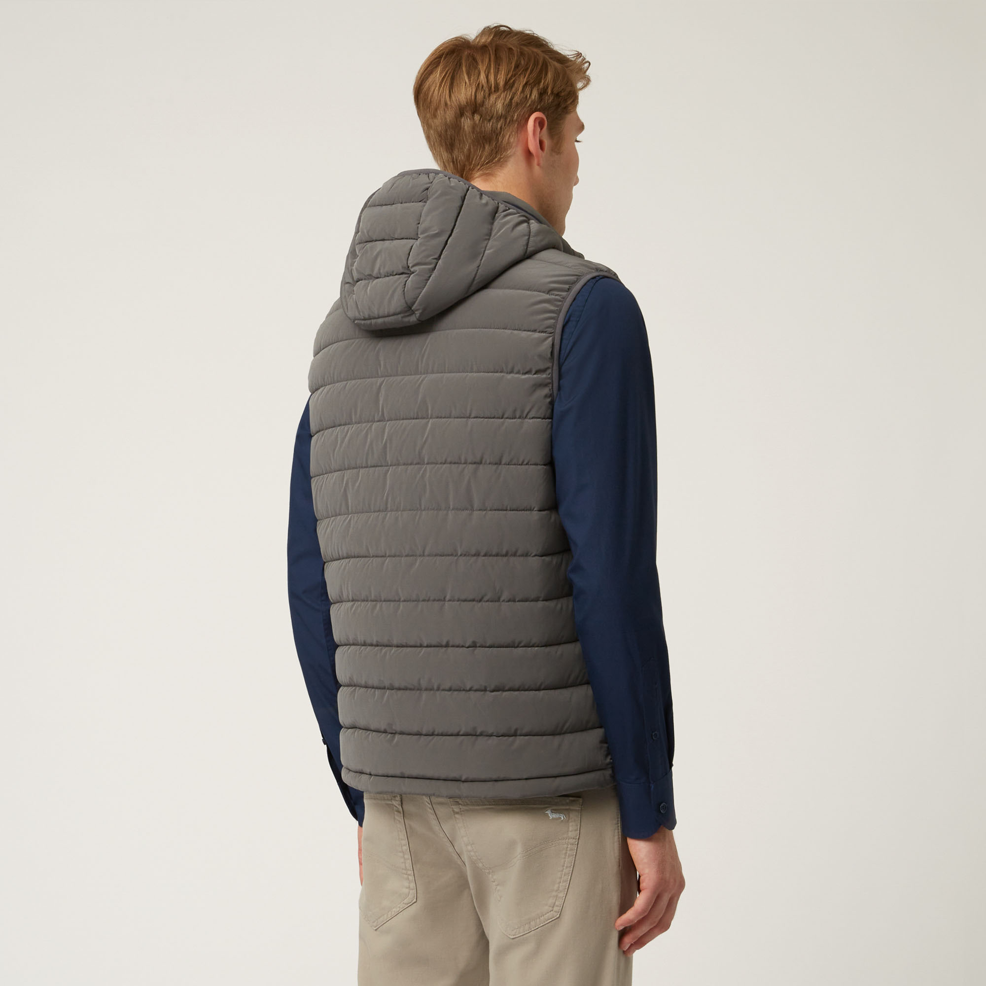 Gilet Essentials in nylon tecnico, Blu Chiaro, large image number 1