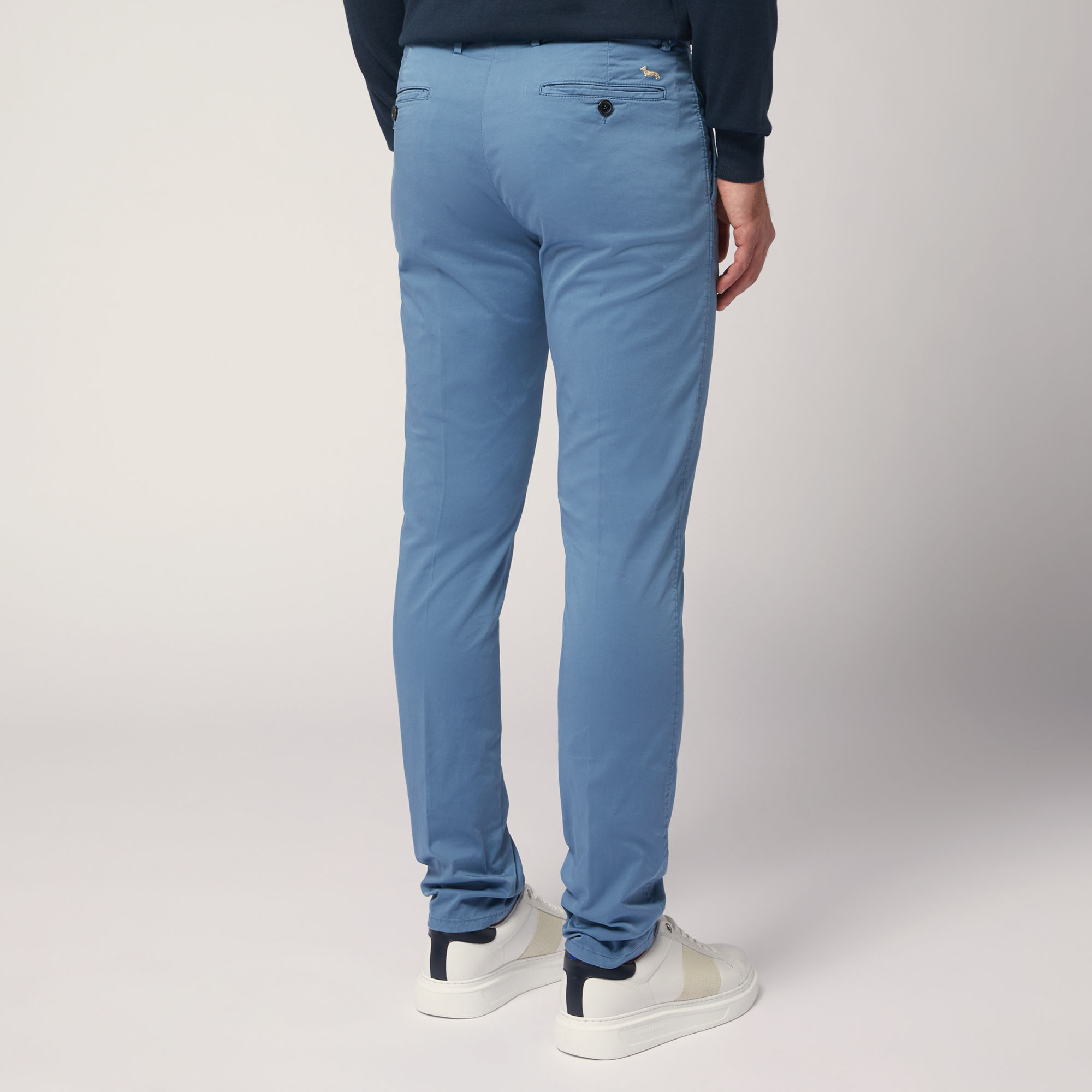Narrow Fit Chino Pants, Blue, large image number 1