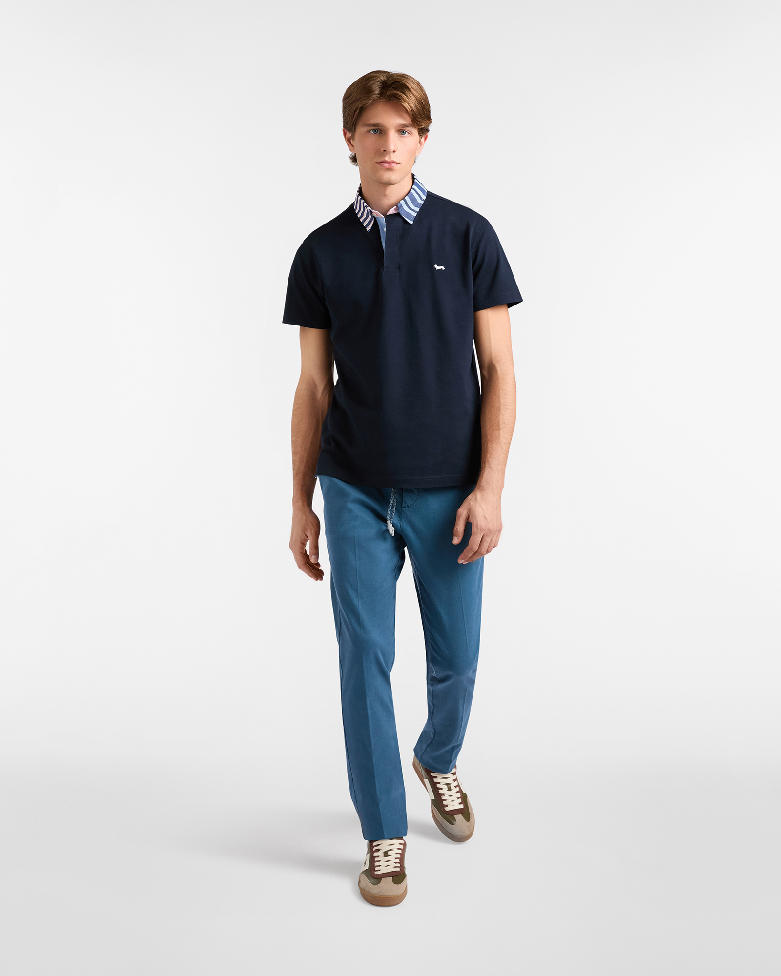 Cotton Polo Capsule “Upcycling”, Navy Blue, large image number 3