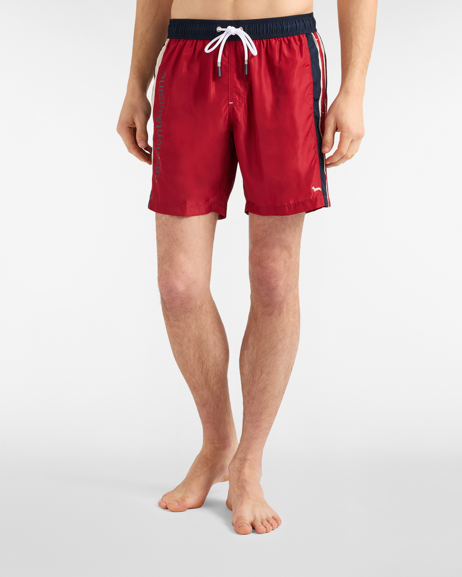 Men's swim shorts with logo print