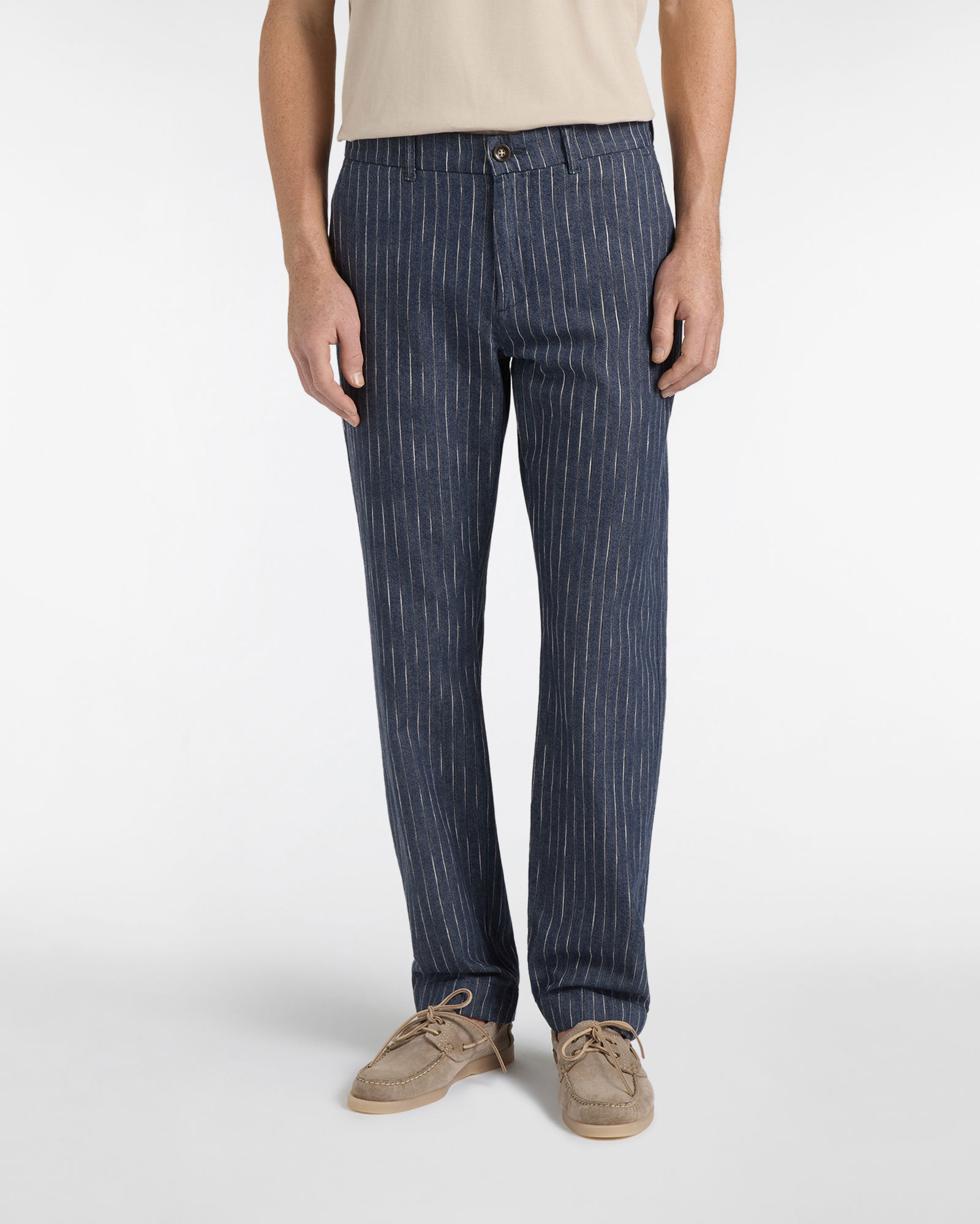 Chino Uomo Gessato Regular Fit
