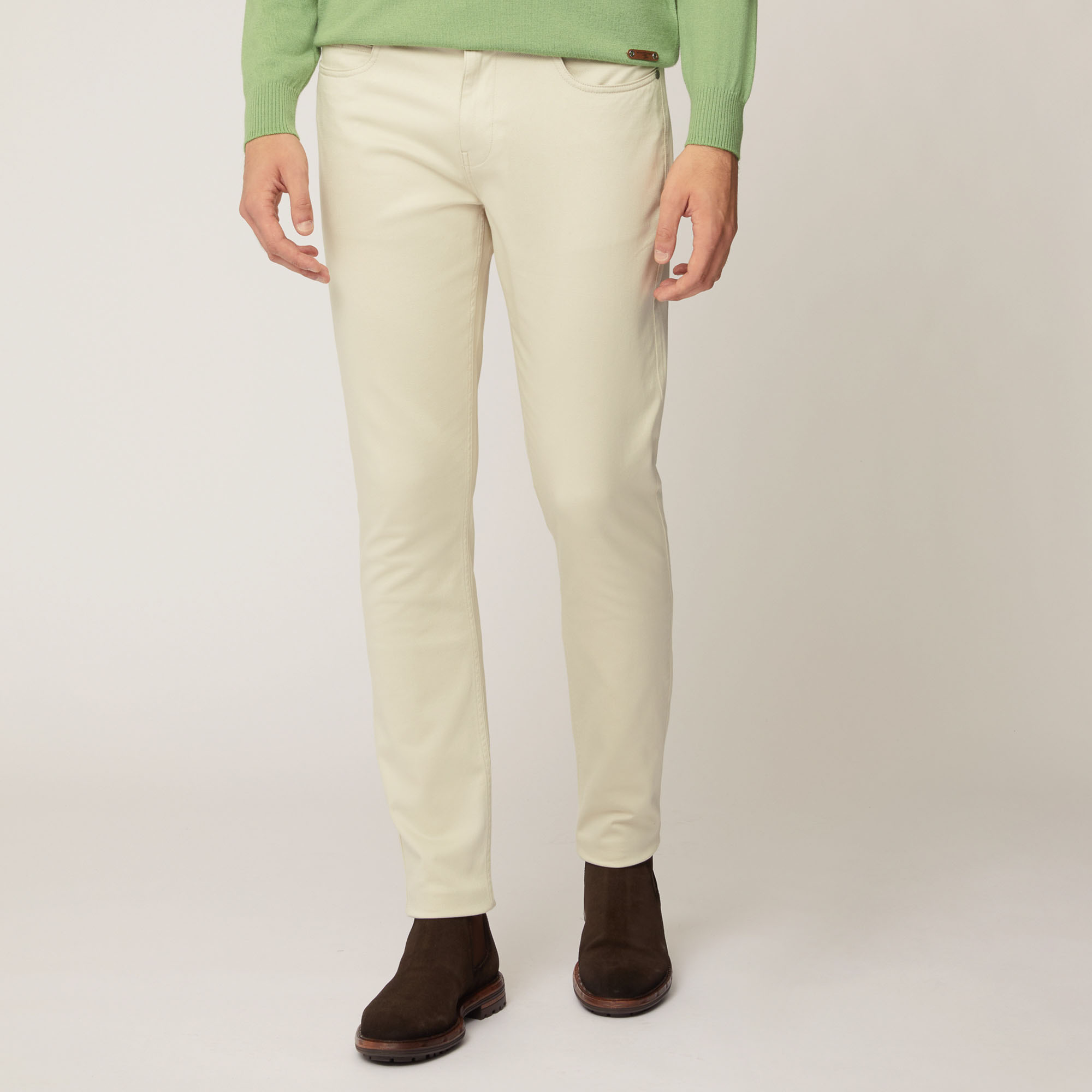 Pantalone Cinque Tasche Narrow Fit, Beige, large image number 0