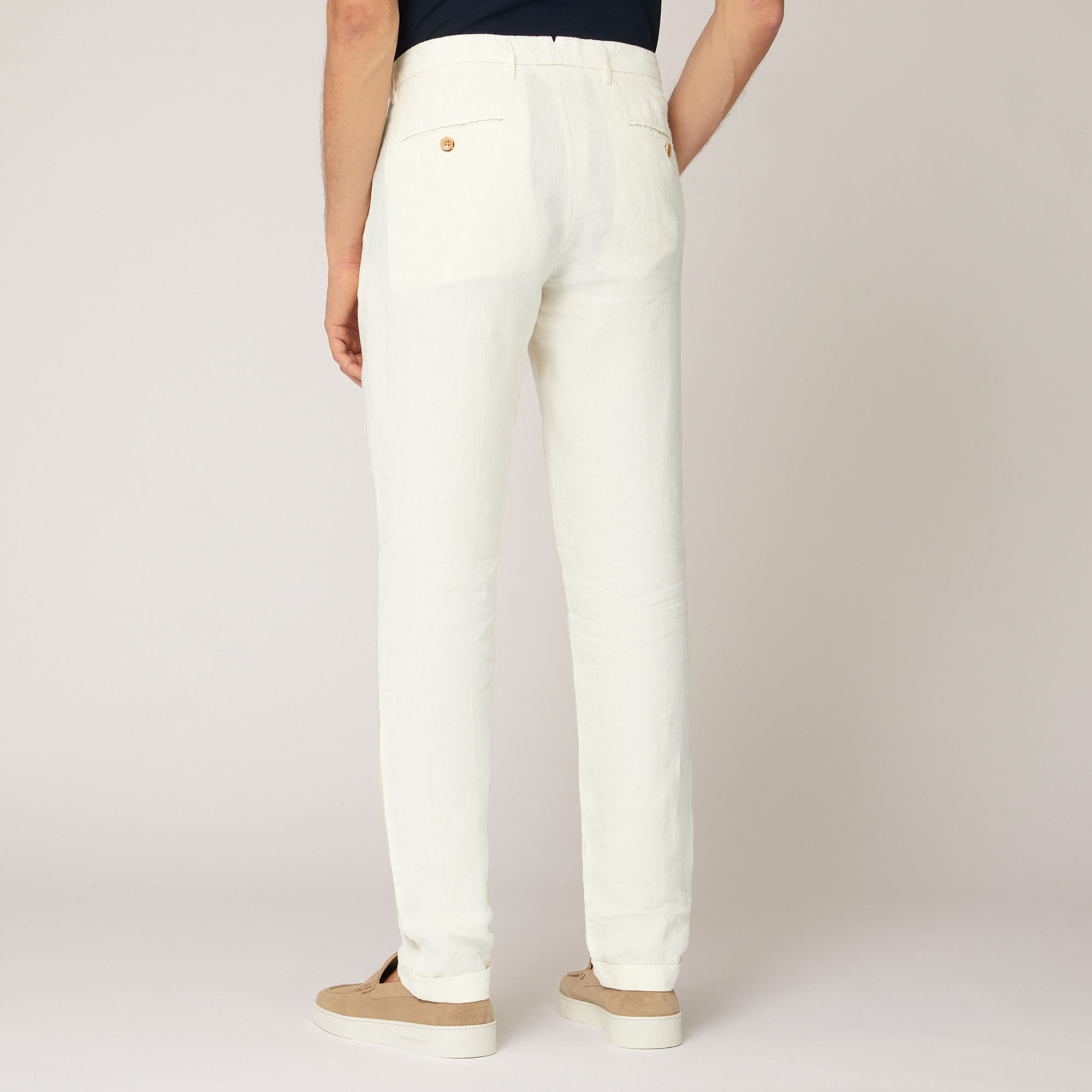Linen Pants, Beige, large image number 1