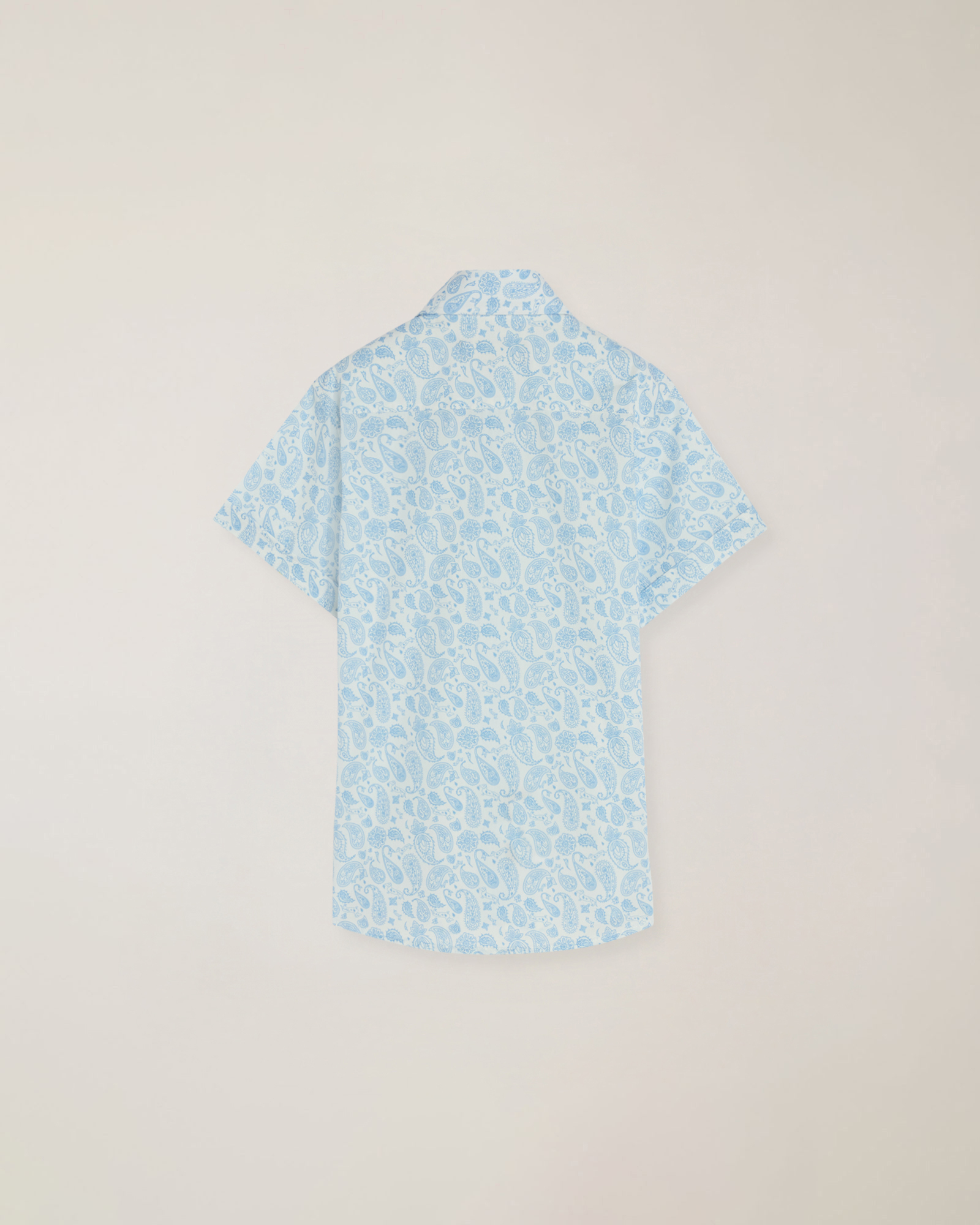 Camicia fancy a manica corta con ricamo logo