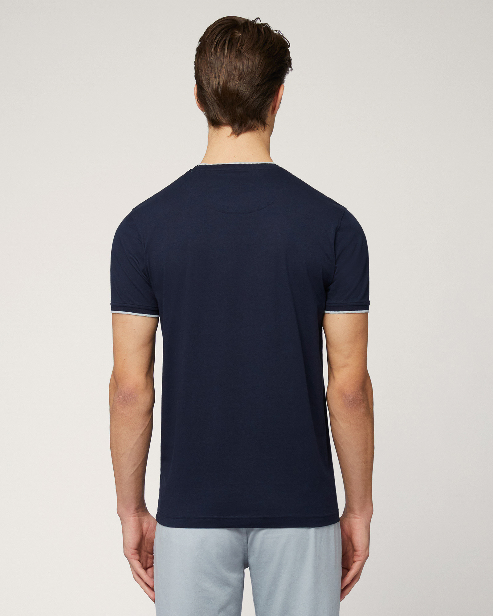 T-Shirt with Lettering, Dark Blue, large image number 1