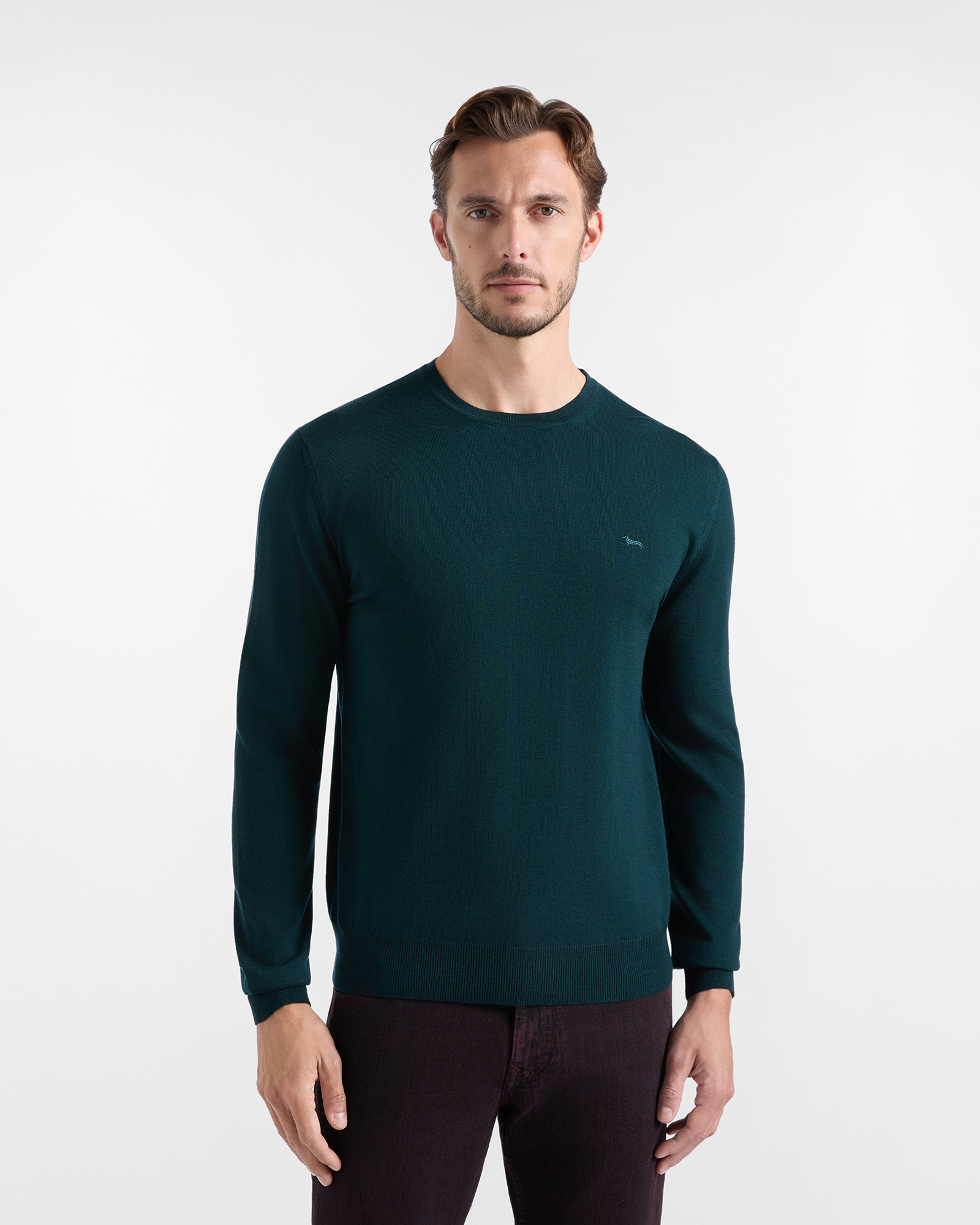 Men's Made in Italy sweater in 100% pure wool with regular fit