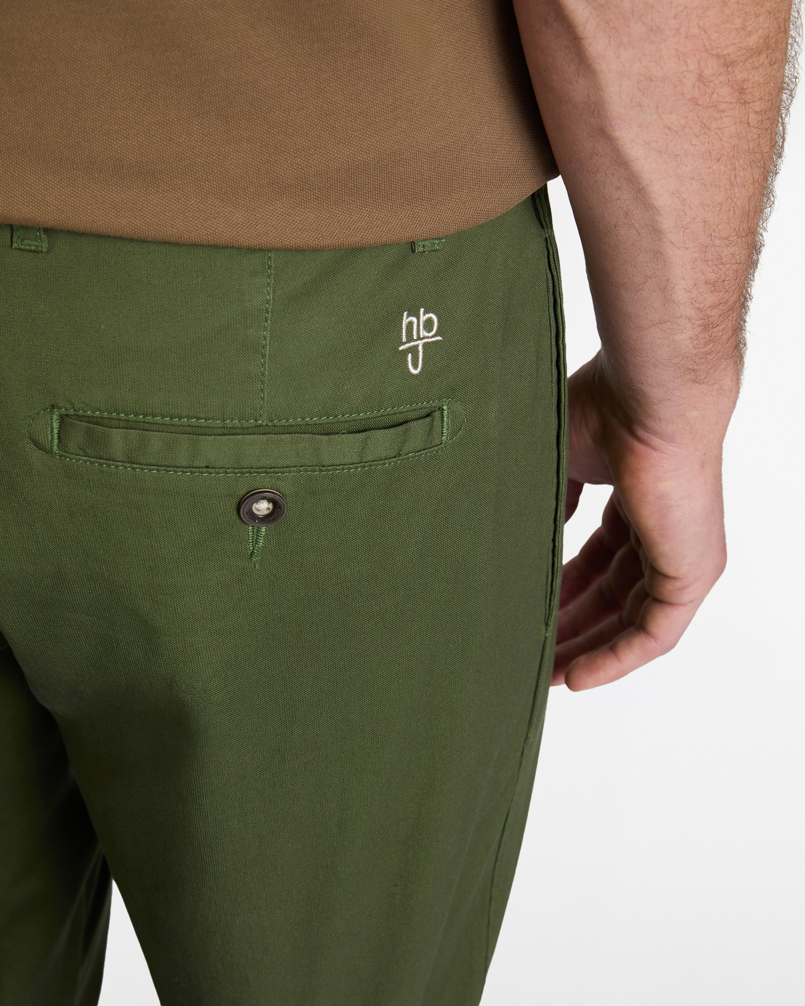 Jogger Uomo in Tessuto Dobby Regular Fit, Verde militare, large image number 2