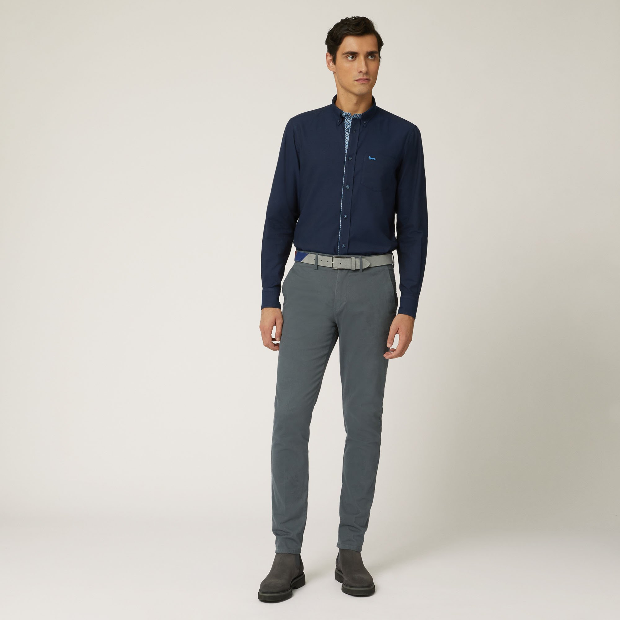 Shirt With Pocket And Contrasting Placket, Blue, large image number 3