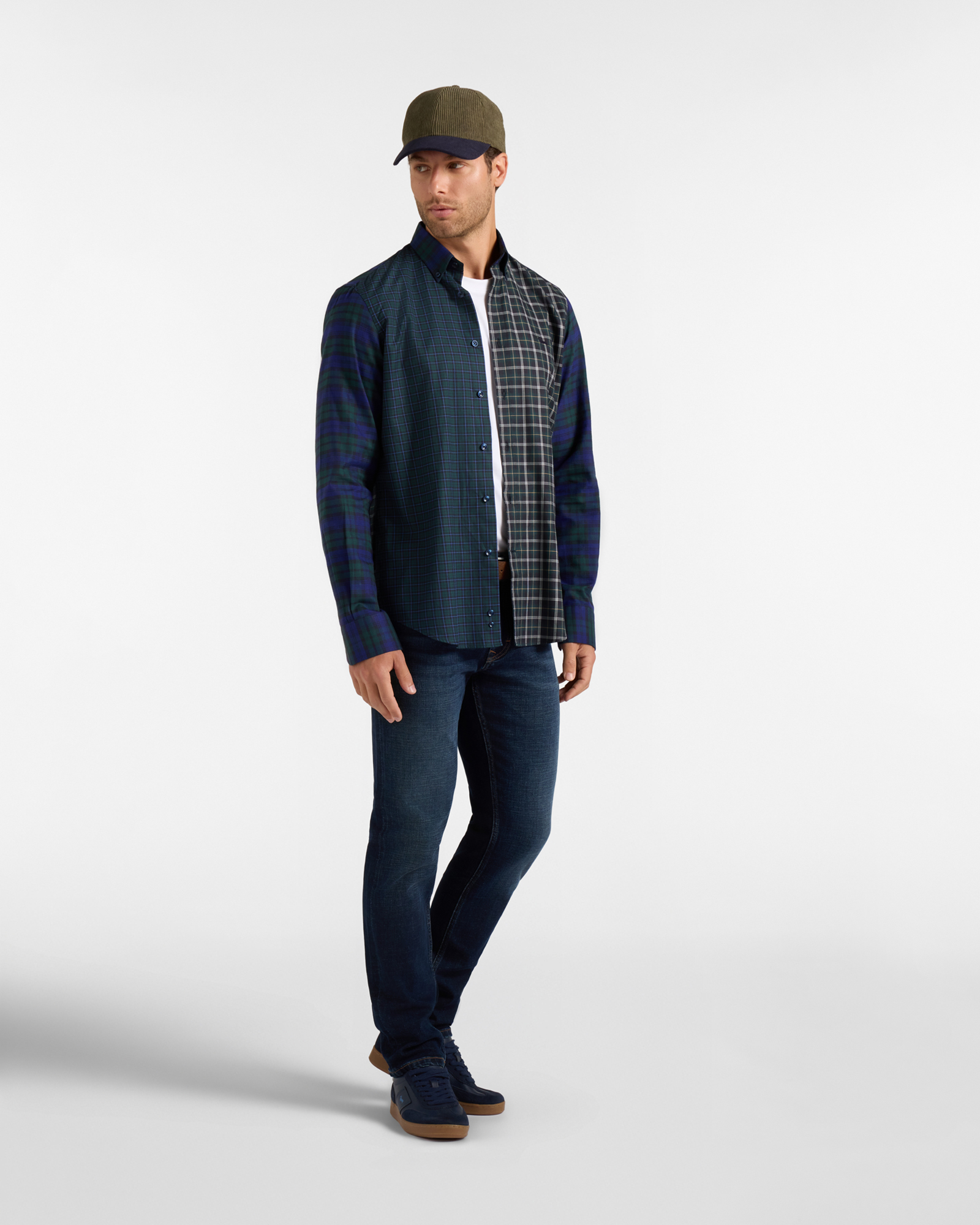 PIAZZETTA CHECKED FLANNEL, BOTTLE GREEN, large image number 3