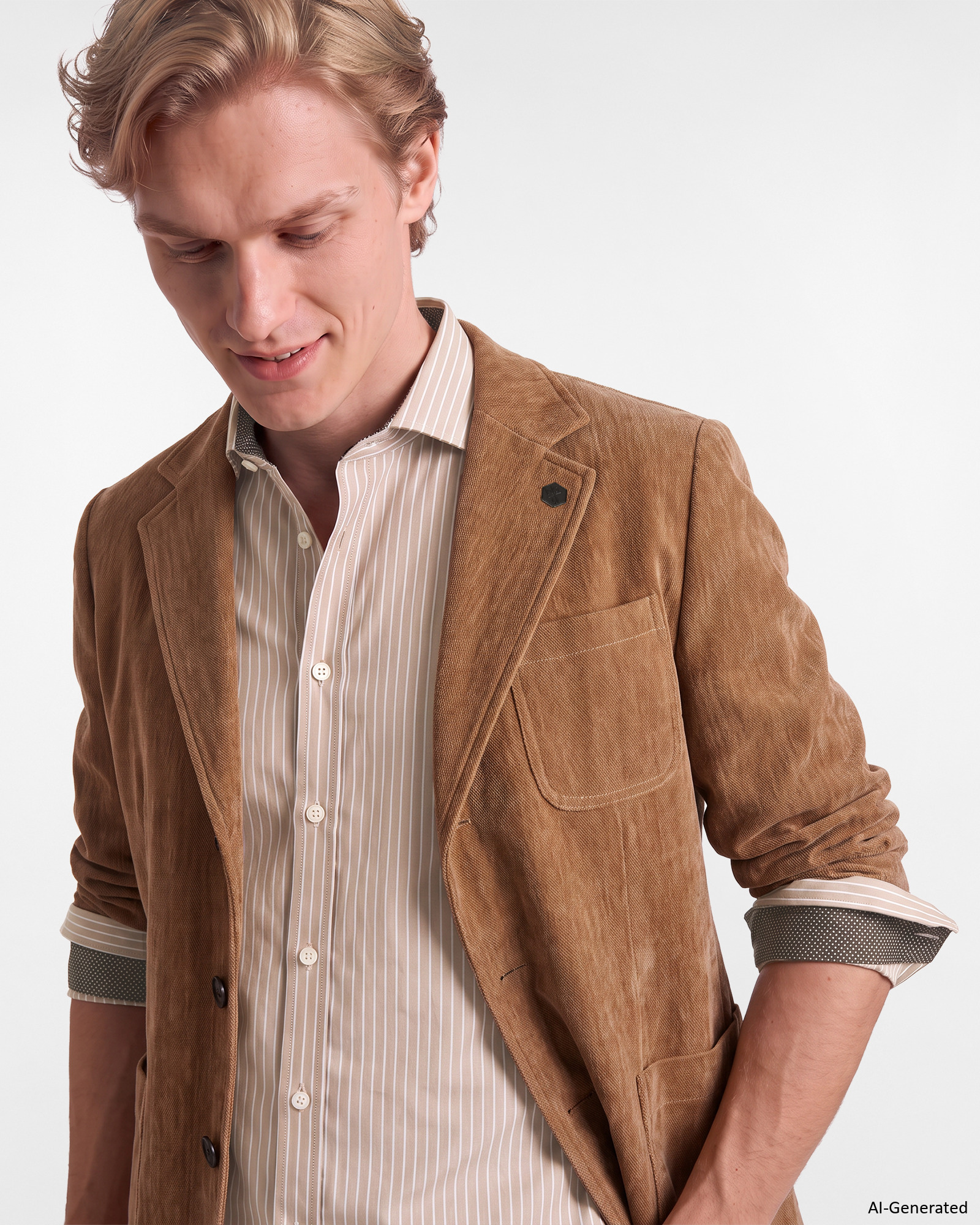 Giacca HBJ Uomo in Velluto, MARRONE, large