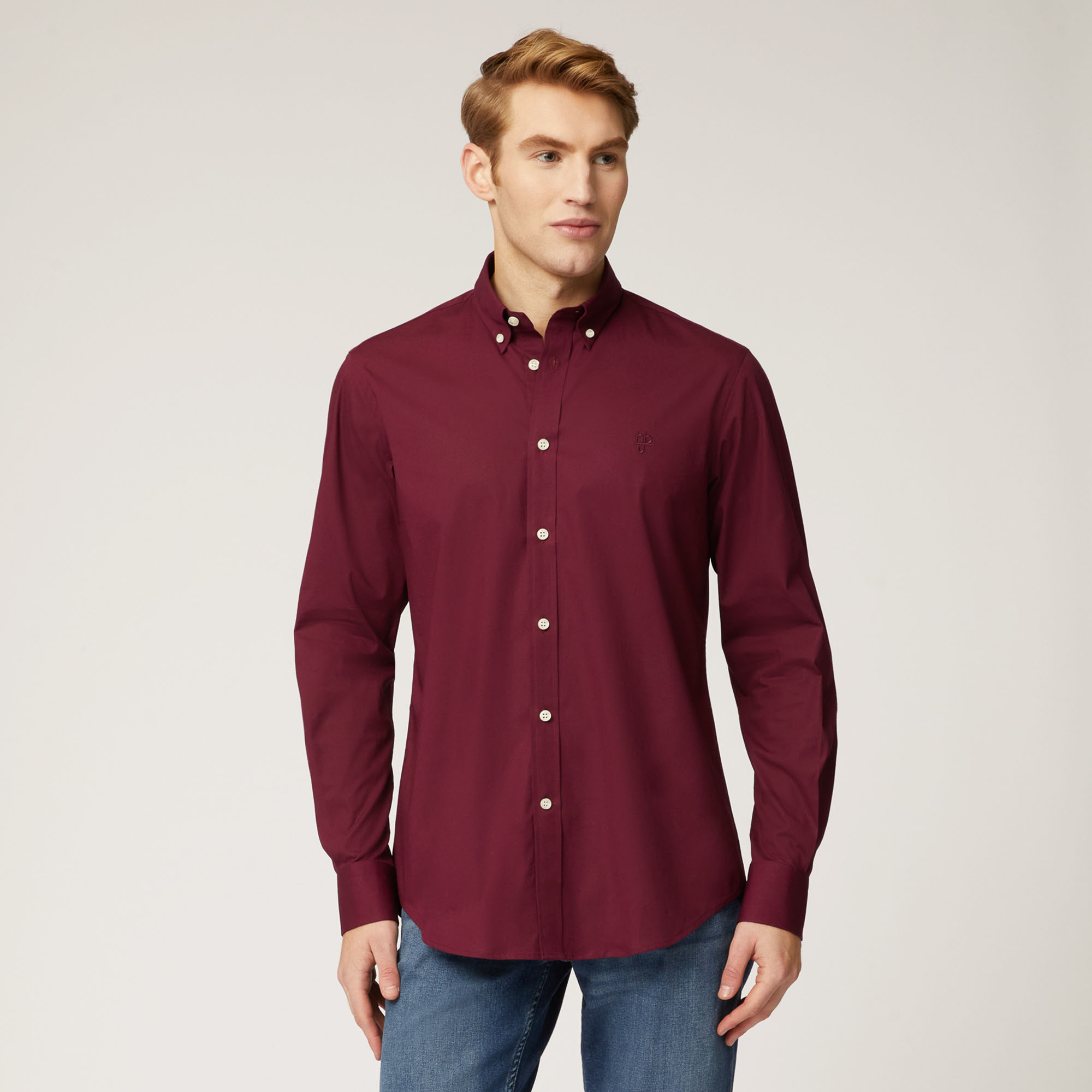 Camicia Regular Harmont & Blaine Jeans, Rosso Scuro, large